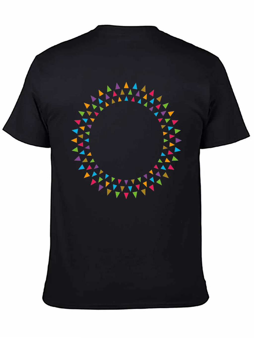 Geometric Pattern Circle Breathable Soft Cotton T-Shirt – Timeless Casual Look