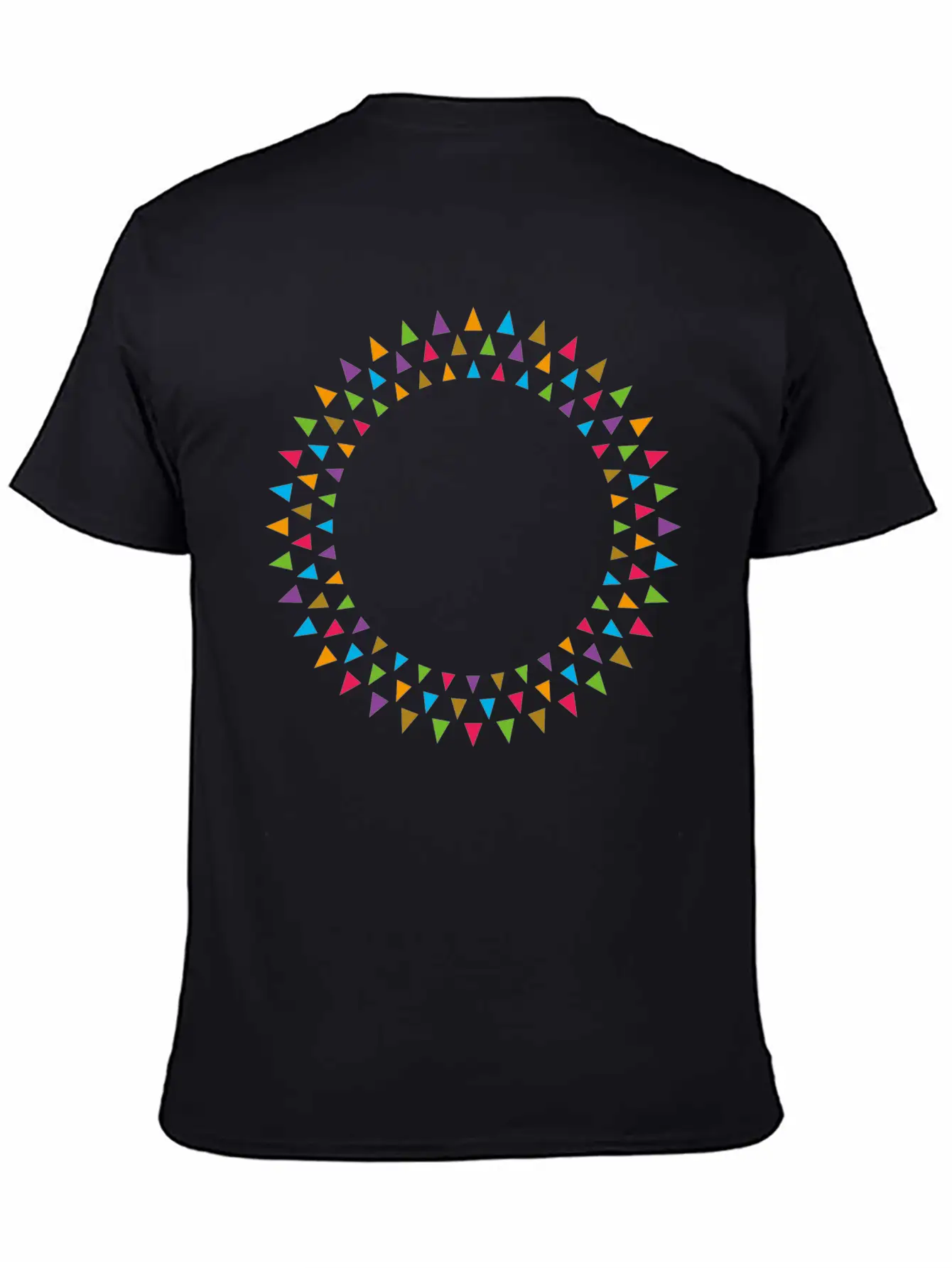 Geometric Pattern Circle Breathable Soft Cotton T-Shirt – Timeless Casual Look