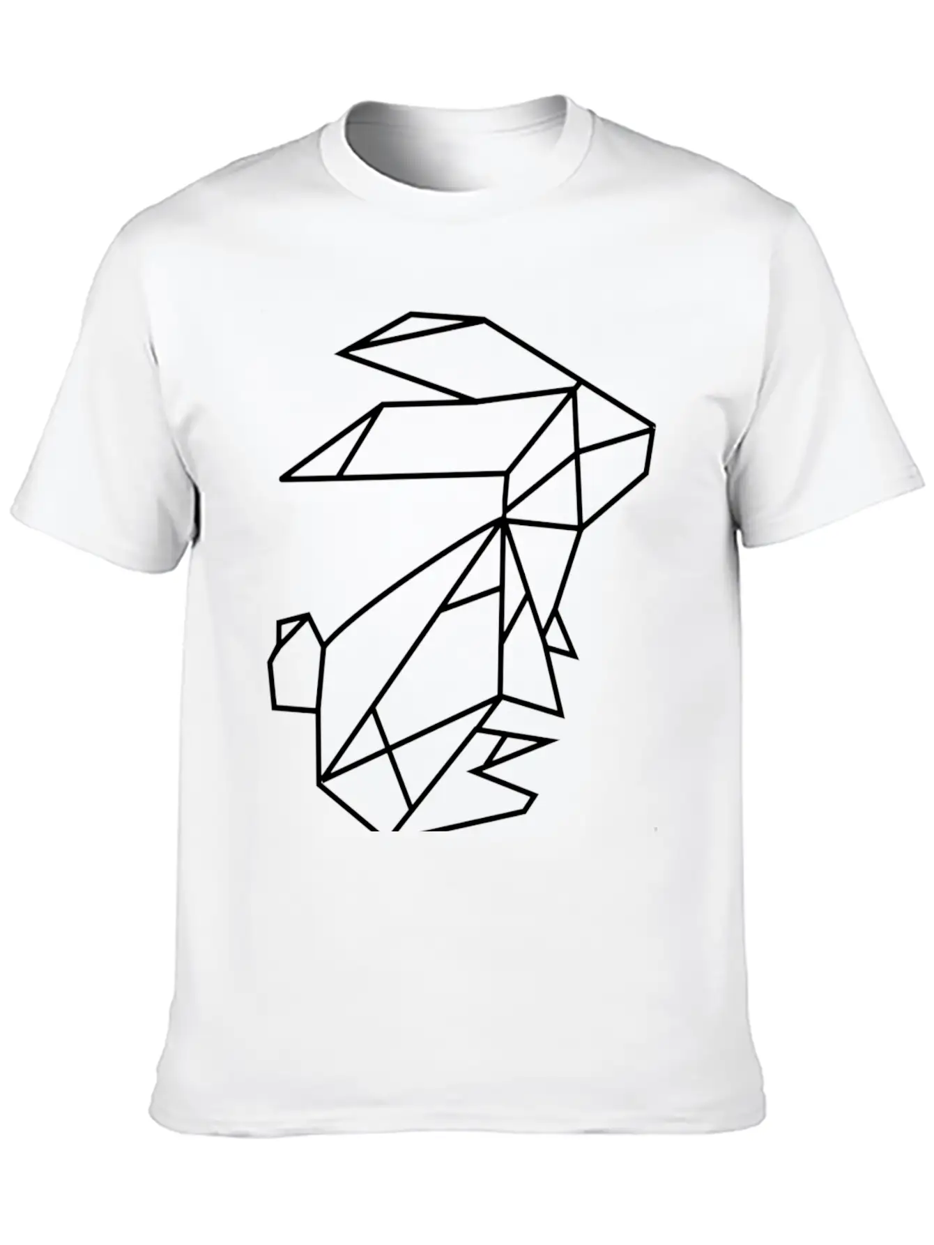 Geometric Rabbit Unisex Casual T-Shirt – Clean Design For Daily Comfort