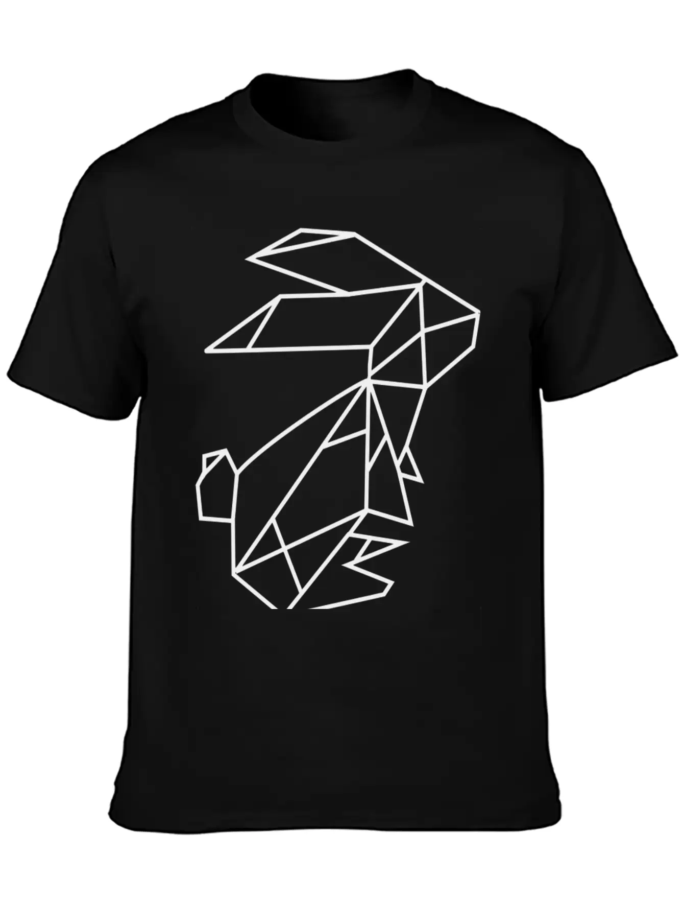 Geometric Rabbit Unisex Casual T-Shirt – Clean Design For Daily Comfort