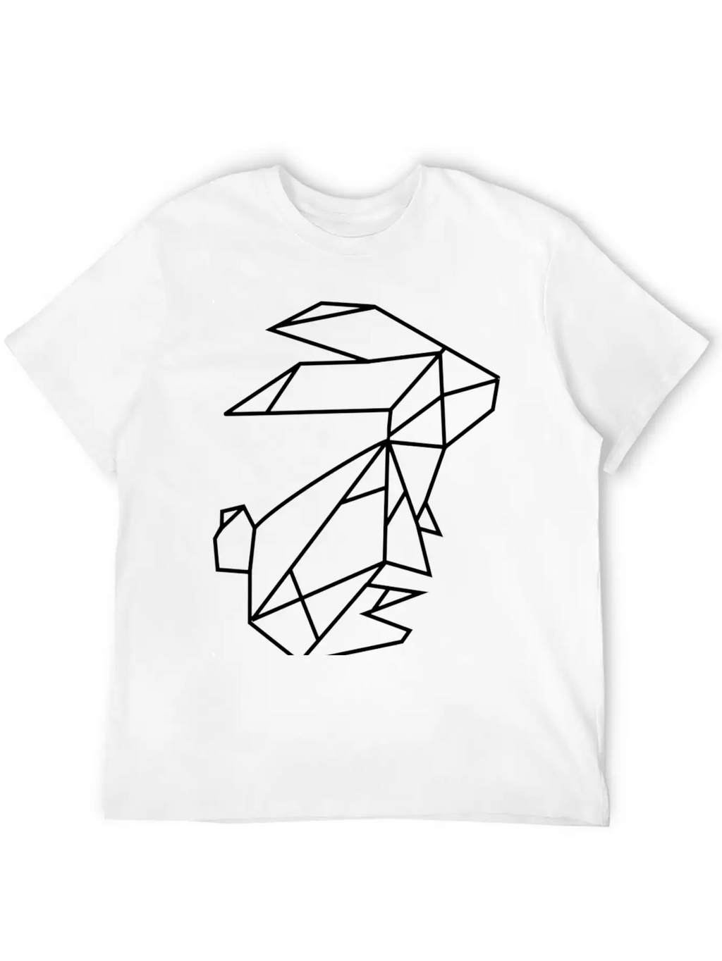 Geometric Rabbit Unisex Casual T-Shirt – Clean Design For Daily Comfort
