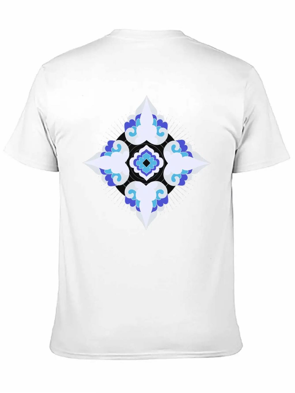 Geometric Snowflakes Unisex Short Sleeve Soft Cotton T-Shirt – Casual Everyday Wear
