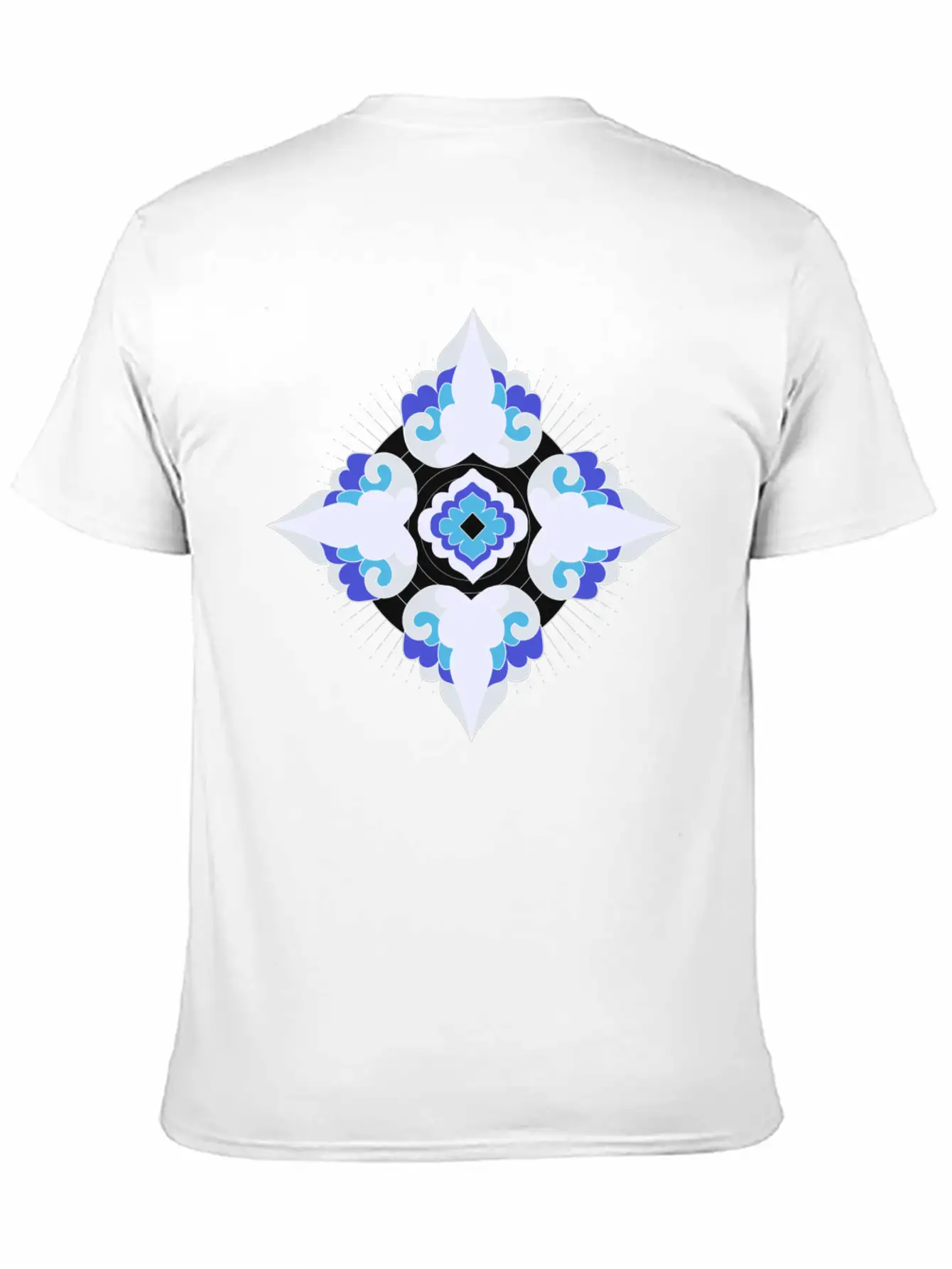 Geometric Snowflakes Unisex Short Sleeve Soft Cotton T-Shirt – Casual Everyday Wear