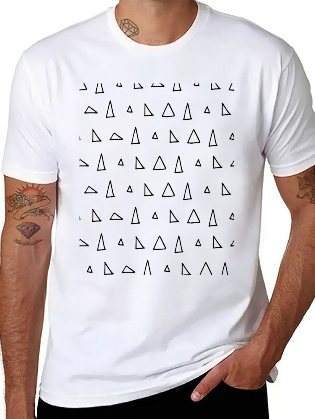 Geometric Triangle Art Unisex Casual T-Shirt – Clean Design For Daily Comfort