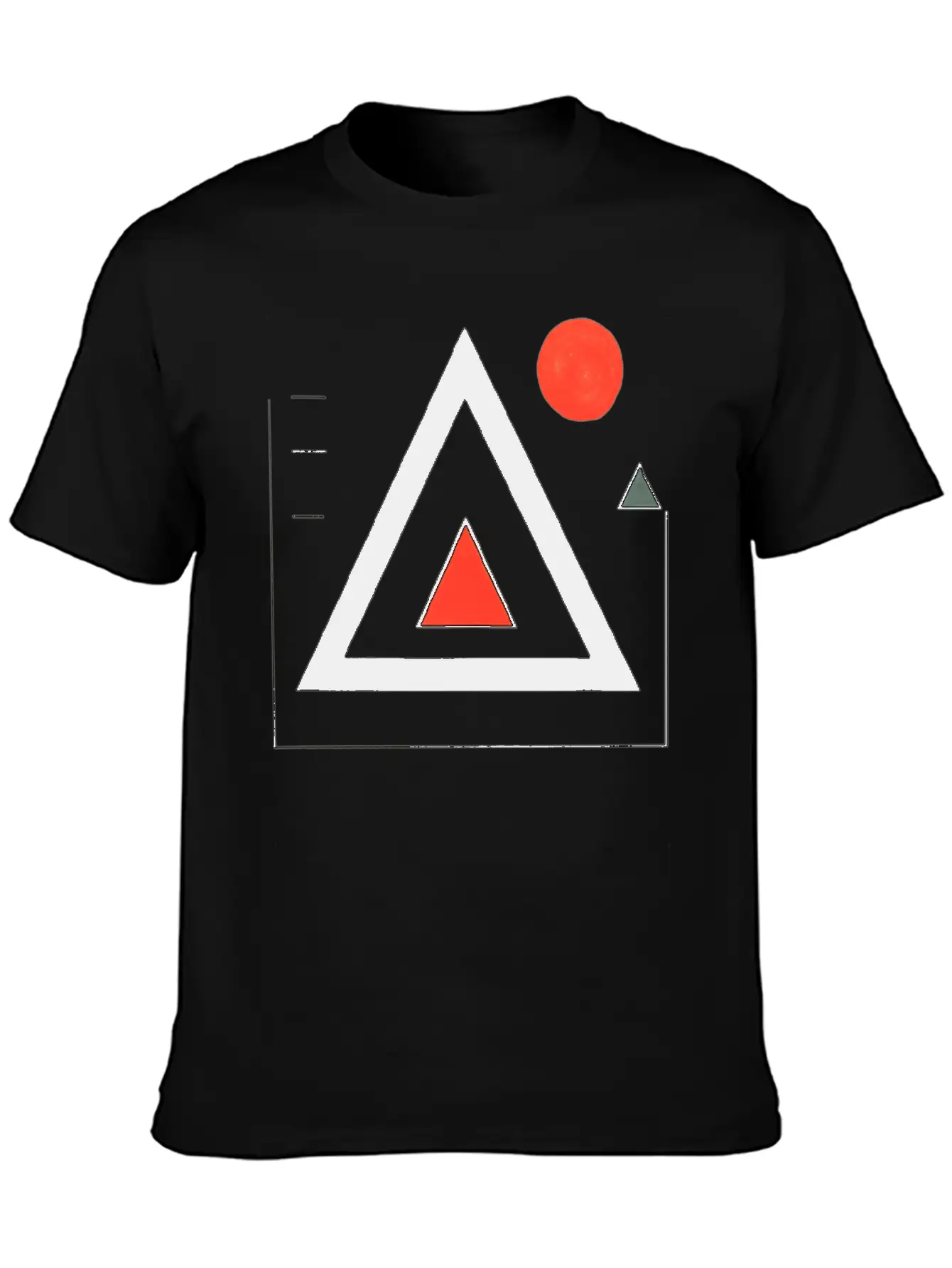 Geometric Triangle Design Unisex Casual T-Shirt – Clean Design For Daily Comfort