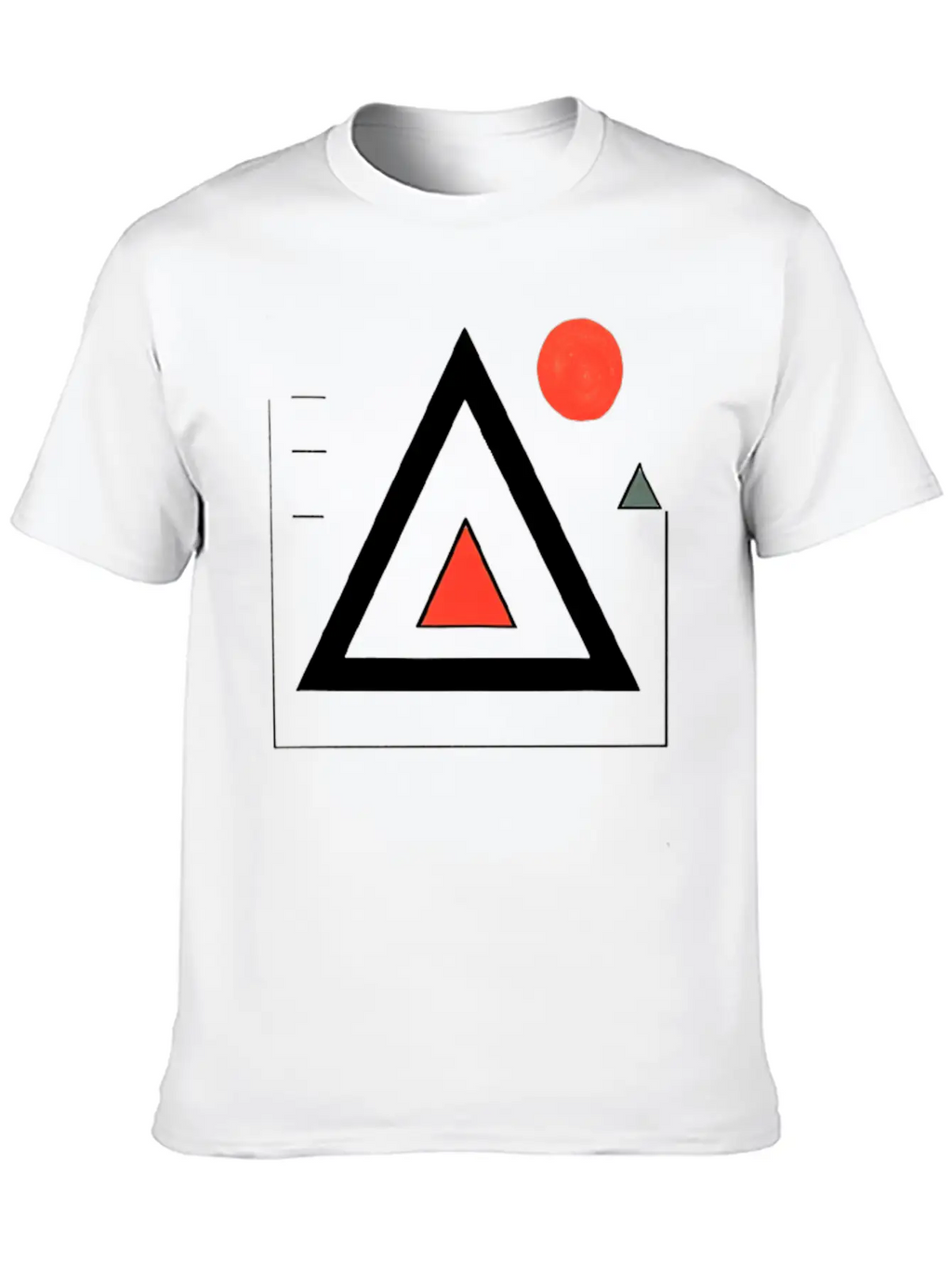 Geometric Triangle Design Unisex Casual T-Shirt – Clean Design For Daily Comfort