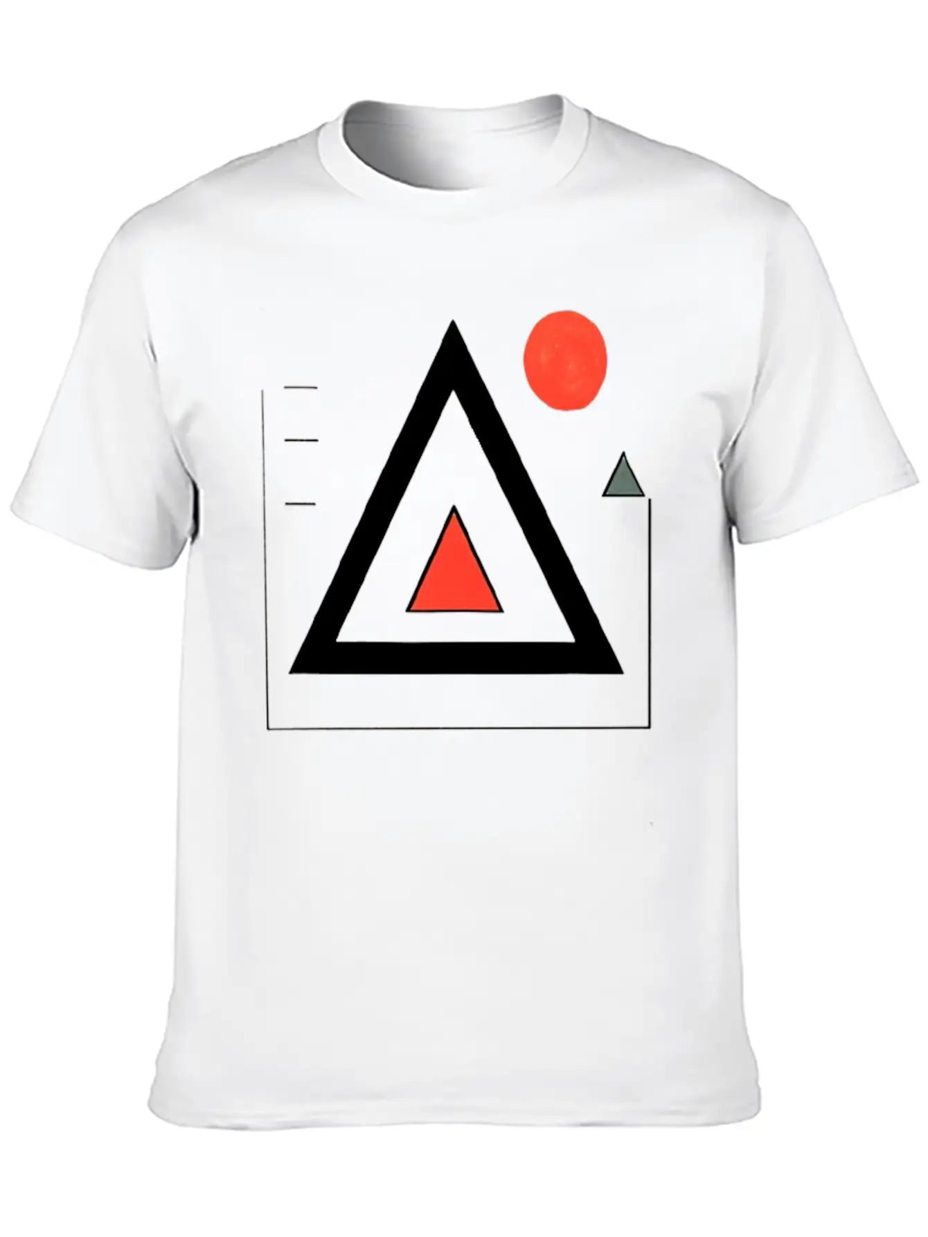 Geometric Triangle Design Unisex Casual T-Shirt – Clean Design For Daily Comfort