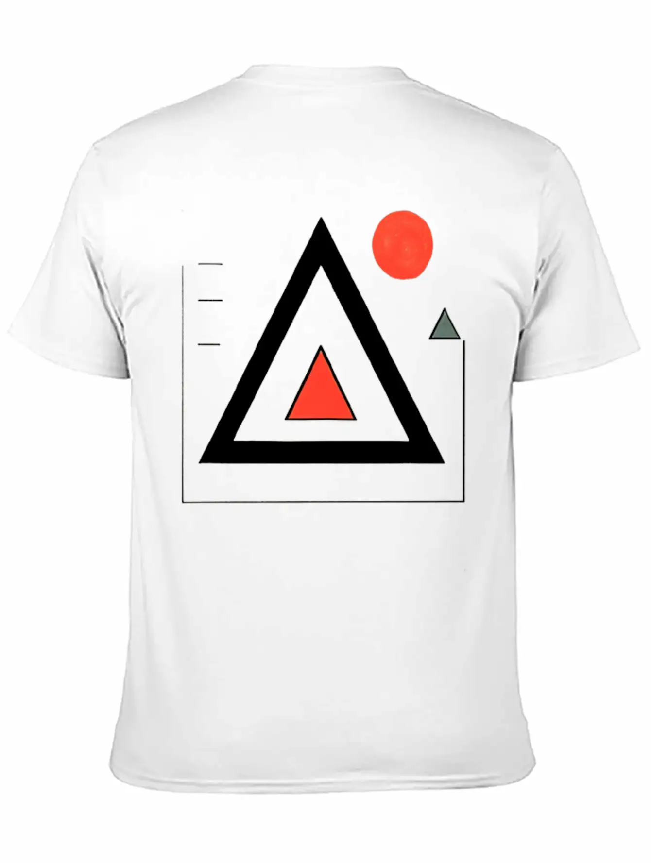 Geometric Triangle Design Unisex Casual T-Shirt – Clean Design For Daily Comfort