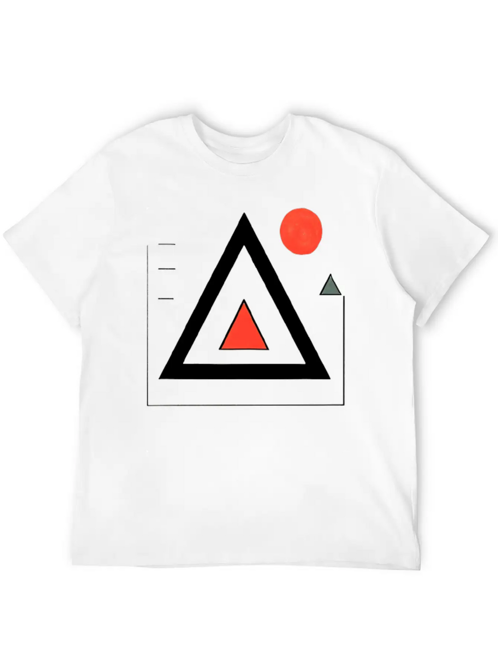 Geometric Triangle Design Unisex Casual T-Shirt – Clean Design For Daily Comfort