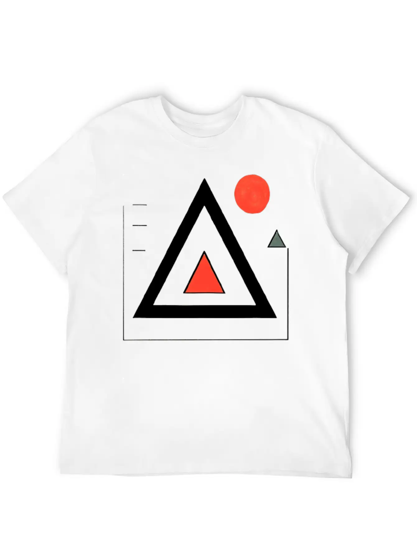 Geometric Triangle Design Unisex Casual T-Shirt – Clean Design For Daily Comfort