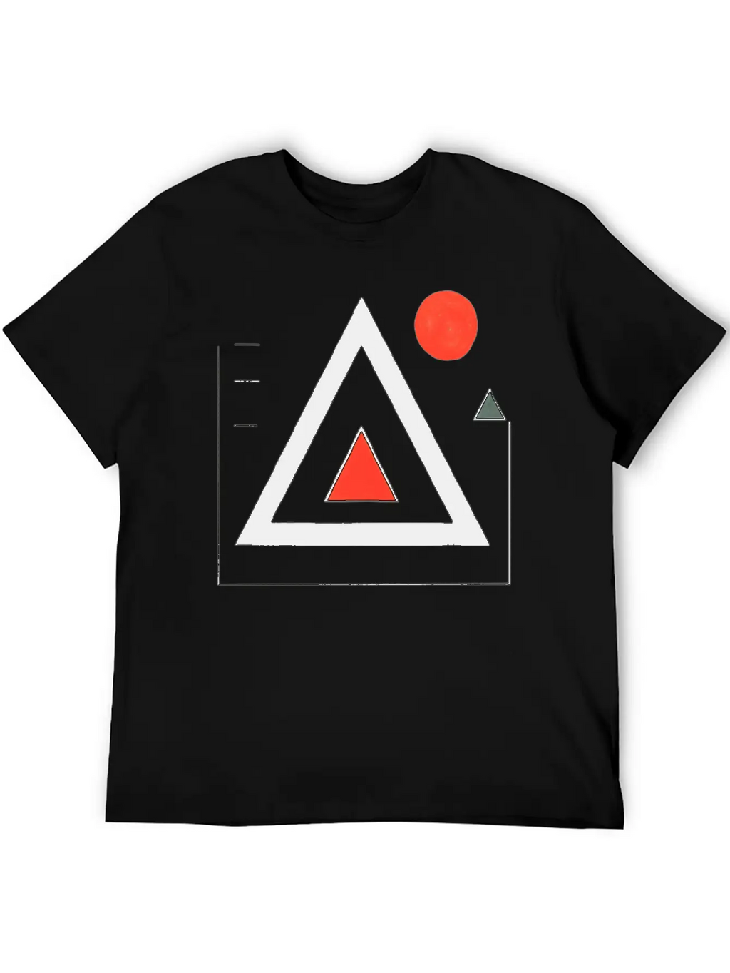 Geometric Triangle Design Unisex Casual T-Shirt – Clean Design For Daily Comfort