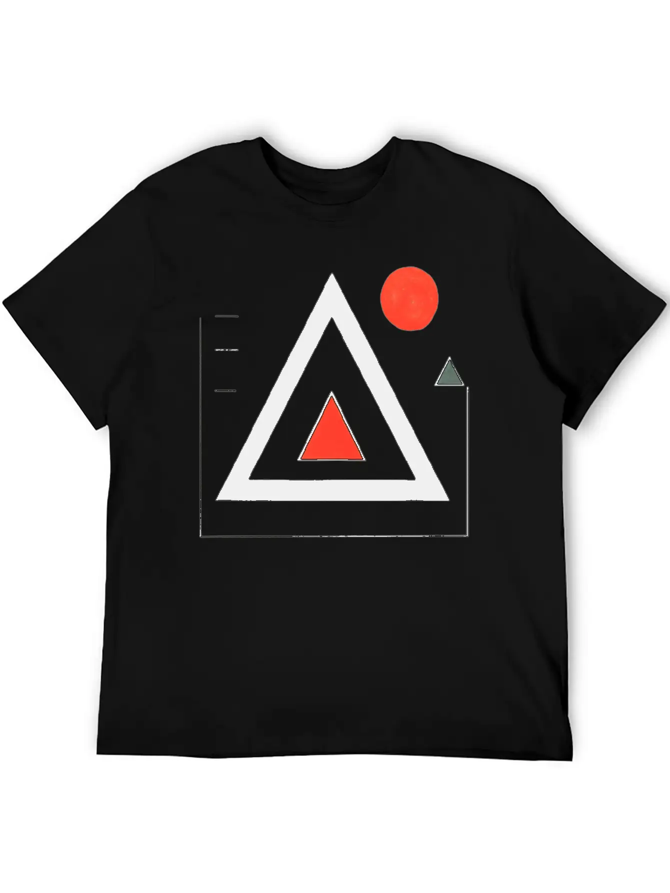 Geometric Triangle Design Unisex Casual T-Shirt – Clean Design For Daily Comfort
