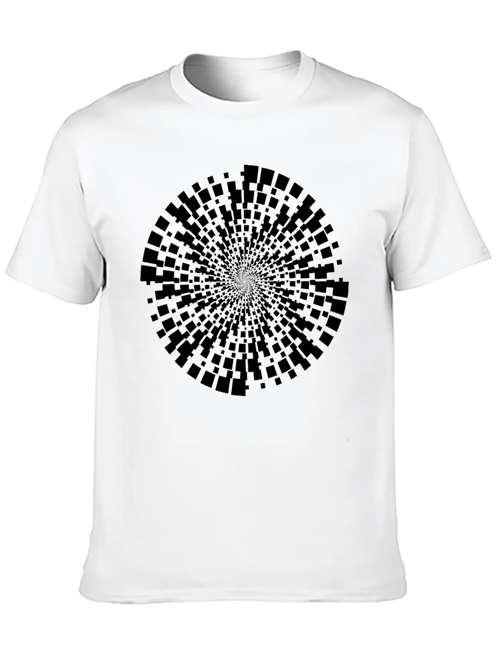 Geometric Vortex Unisex Casual T-Shirt – Clean Design For Daily Comfort