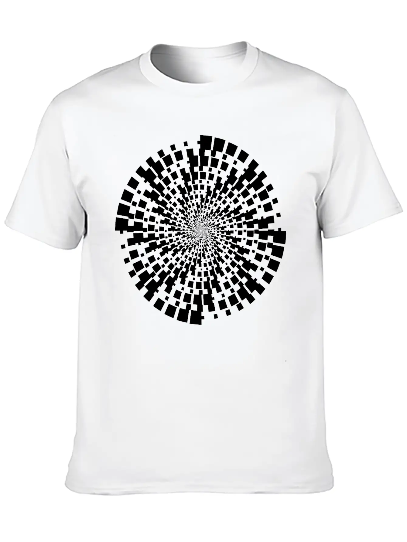 Geometric Vortex Unisex Casual T-Shirt – Clean Design For Daily Comfort