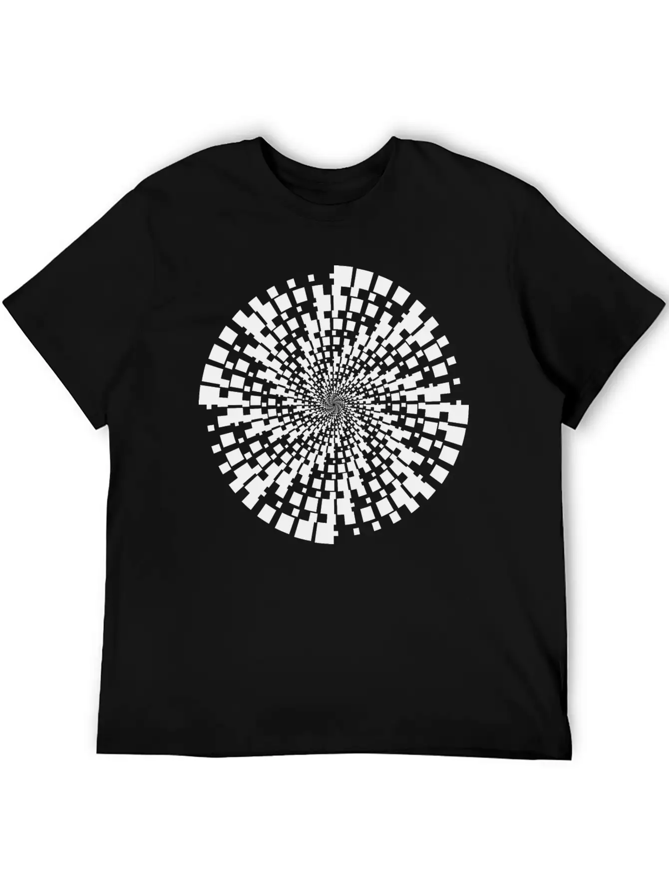 Geometric Vortex Unisex Casual T-Shirt – Clean Design For Daily Comfort