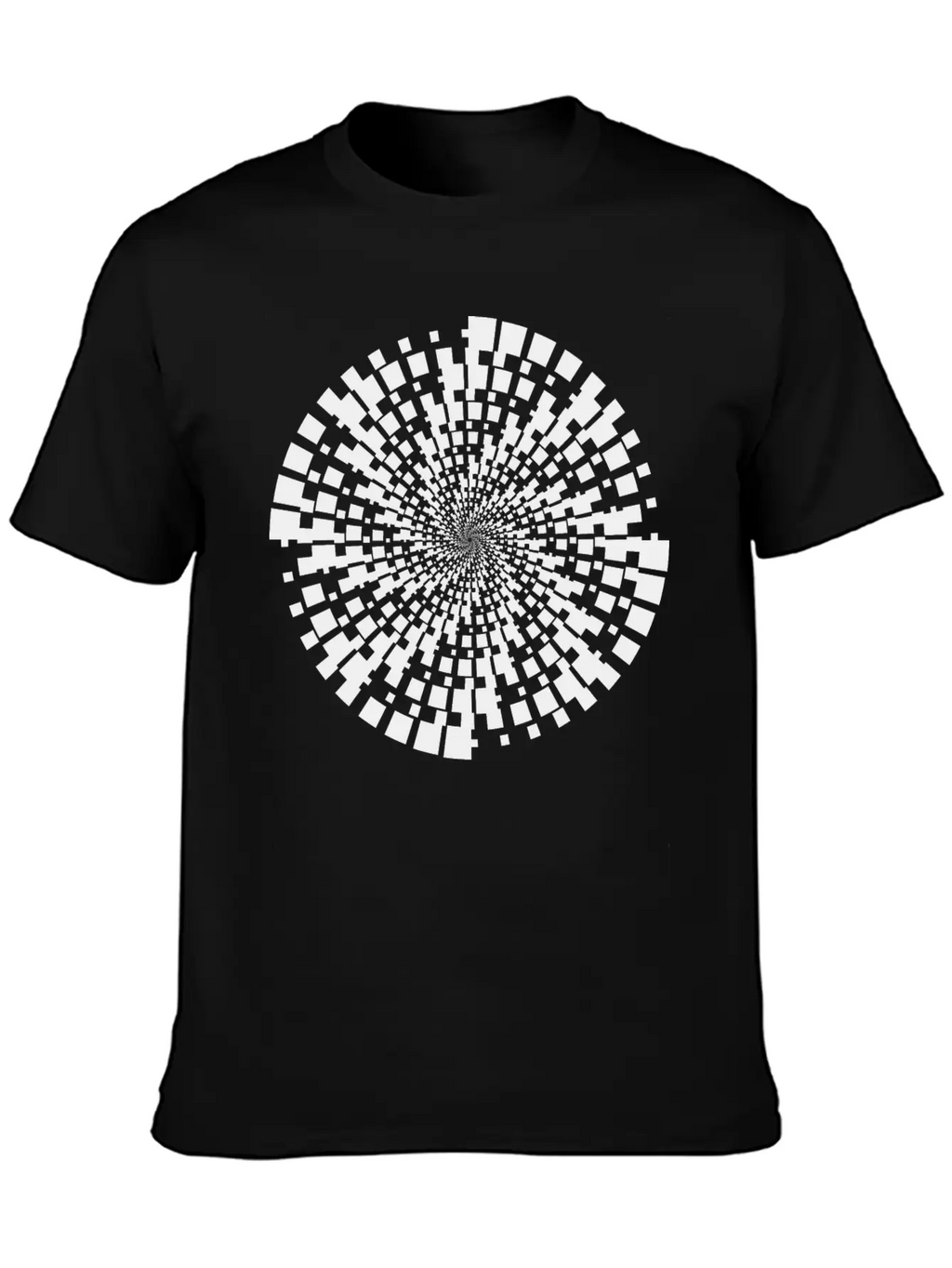 Geometric Vortex Unisex Casual T-Shirt – Clean Design For Daily Comfort