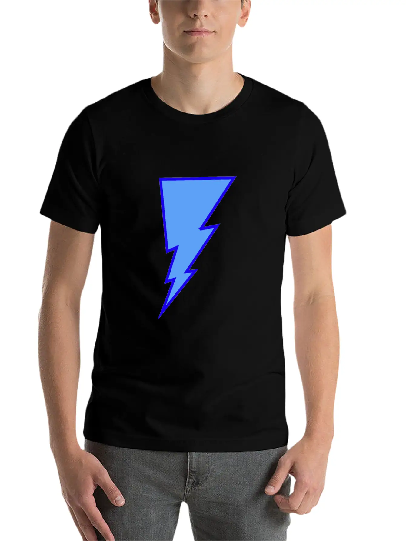 George_the_GOD LightningBolt Stylish Everyday T-Shirt – Unisex Basic Cotton Tee