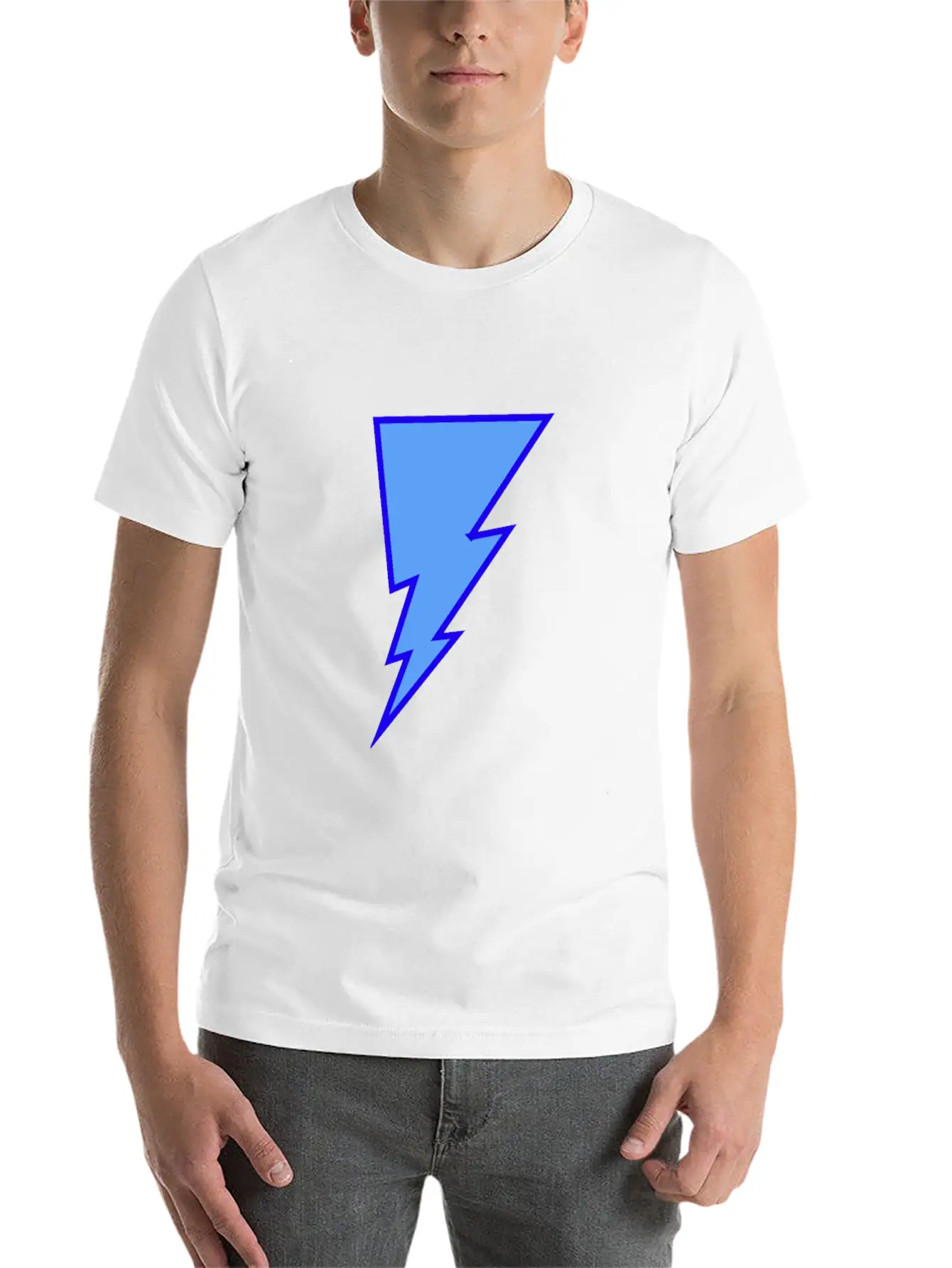 George_the_GOD LightningBolt Stylish Everyday T-Shirt – Unisex Basic Cotton Tee