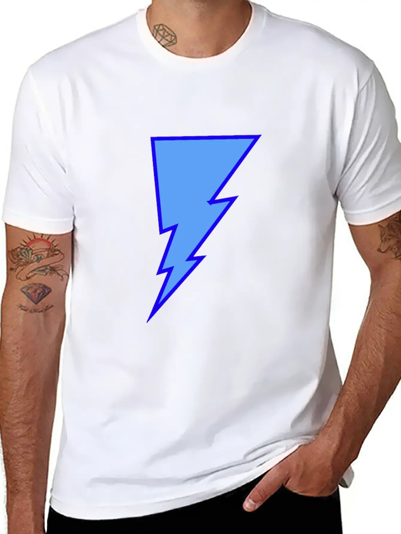 George_the_GOD LightningBolt Stylish Everyday T-Shirt – Unisex Basic Cotton Tee