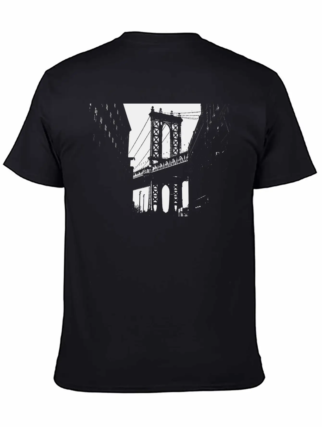 George Washington Bridge NY Bridge As A Gift Idea Unisex Short Sleeve Soft Cotton T-Shirt – Casual Everyday Wear