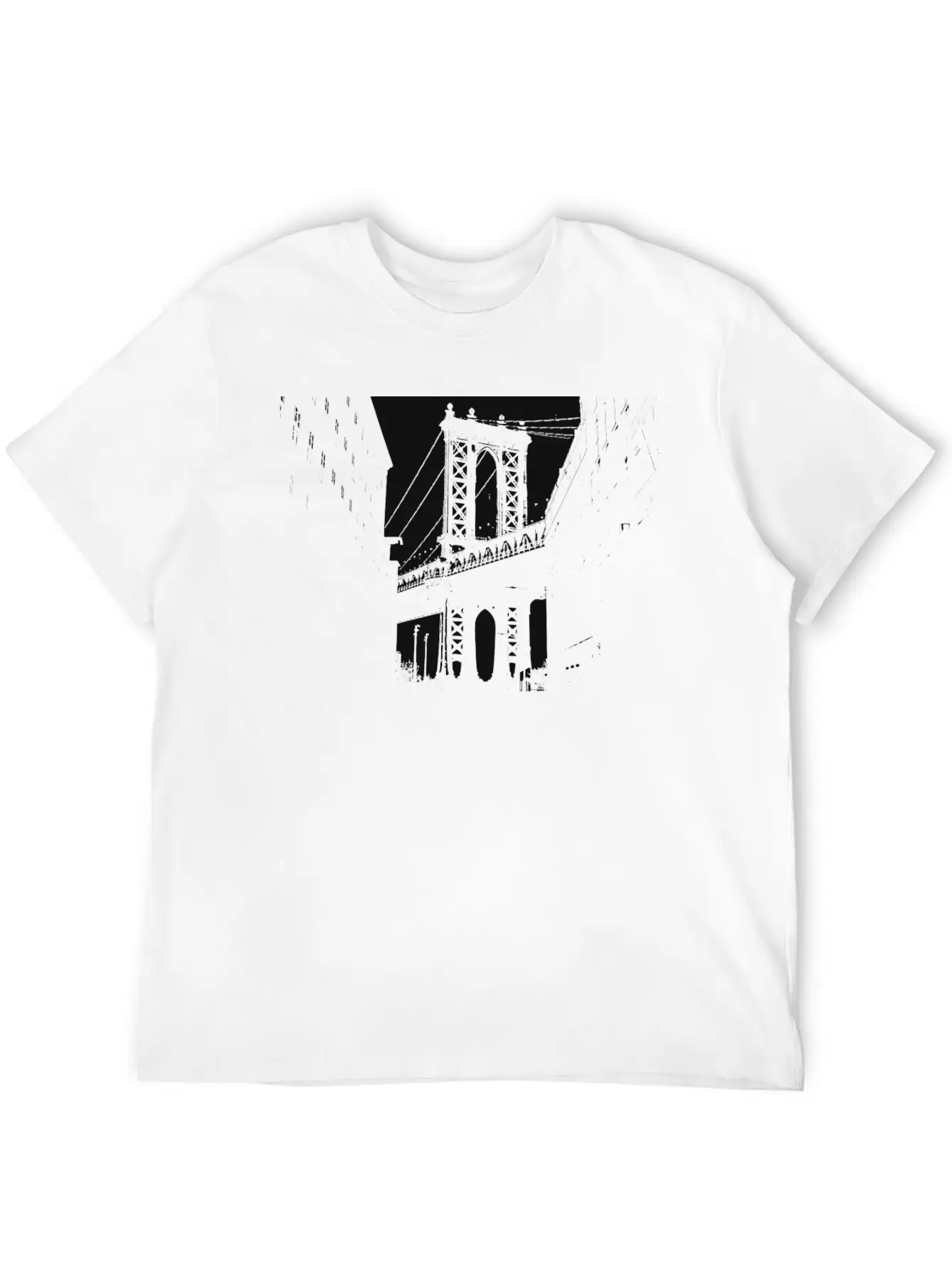 George Washington Bridge NY Bridge As A Gift Idea Unisex Short Sleeve Soft Cotton T-Shirt – Casual Everyday Wear