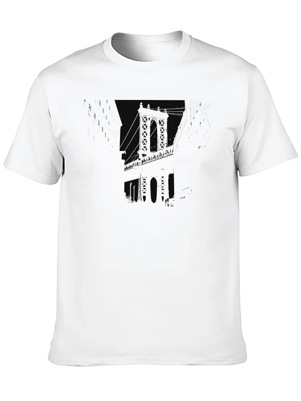 George Washington Bridge NY Bridge As A Gift Idea Unisex Short Sleeve Soft Cotton T-Shirt – Casual Everyday Wear