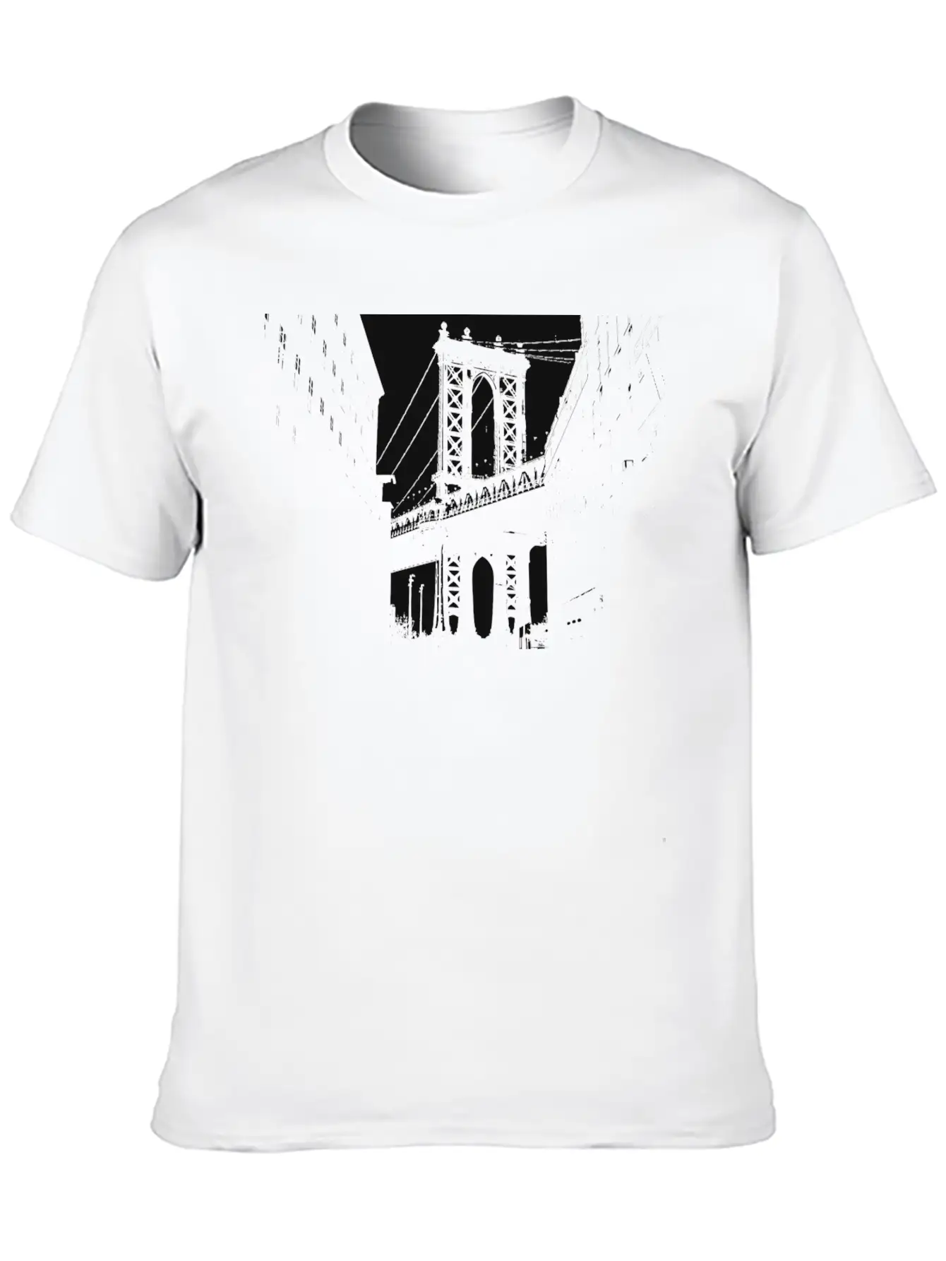 George Washington Bridge NY Bridge As A Gift Idea Unisex Short Sleeve Soft Cotton T-Shirt – Casual Everyday Wear