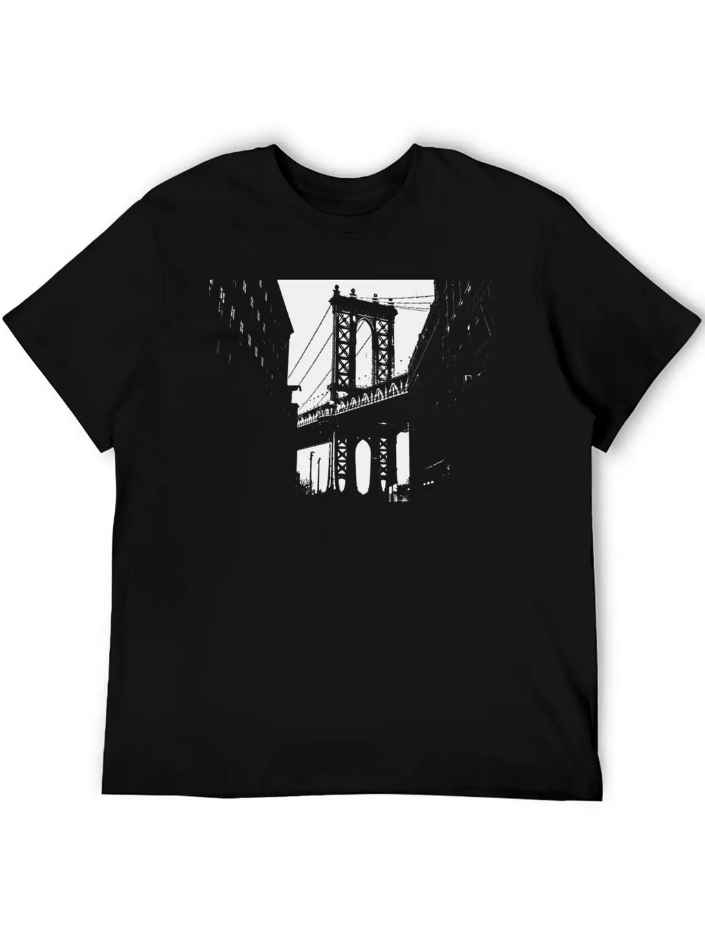 George Washington Bridge NY Bridge As A Gift Idea Unisex Short Sleeve Soft Cotton T-Shirt – Casual Everyday Wear