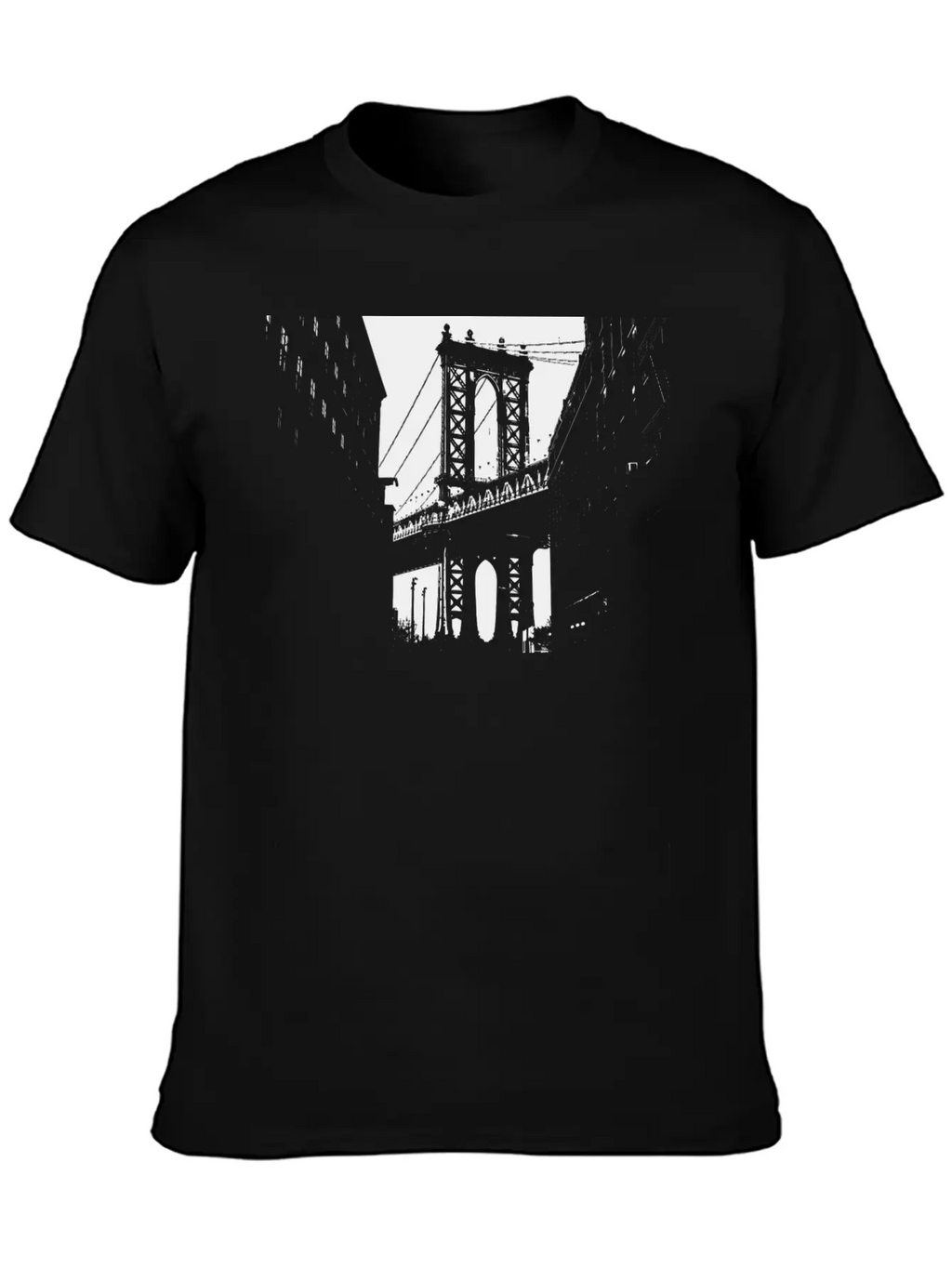 George Washington Bridge NY Bridge As A Gift Idea Unisex Short Sleeve Soft Cotton T-Shirt – Casual Everyday Wear