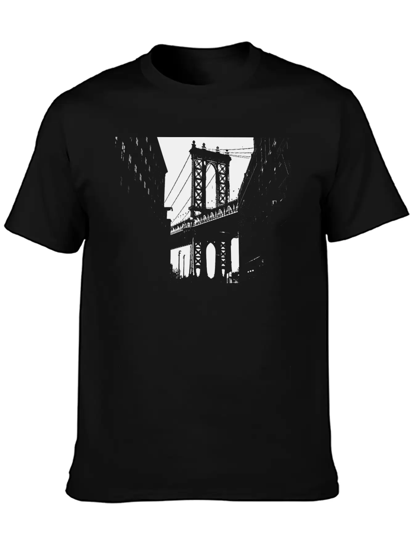 George Washington Bridge NY Bridge As A Gift Idea Unisex Short Sleeve Soft Cotton T-Shirt – Casual Everyday Wear