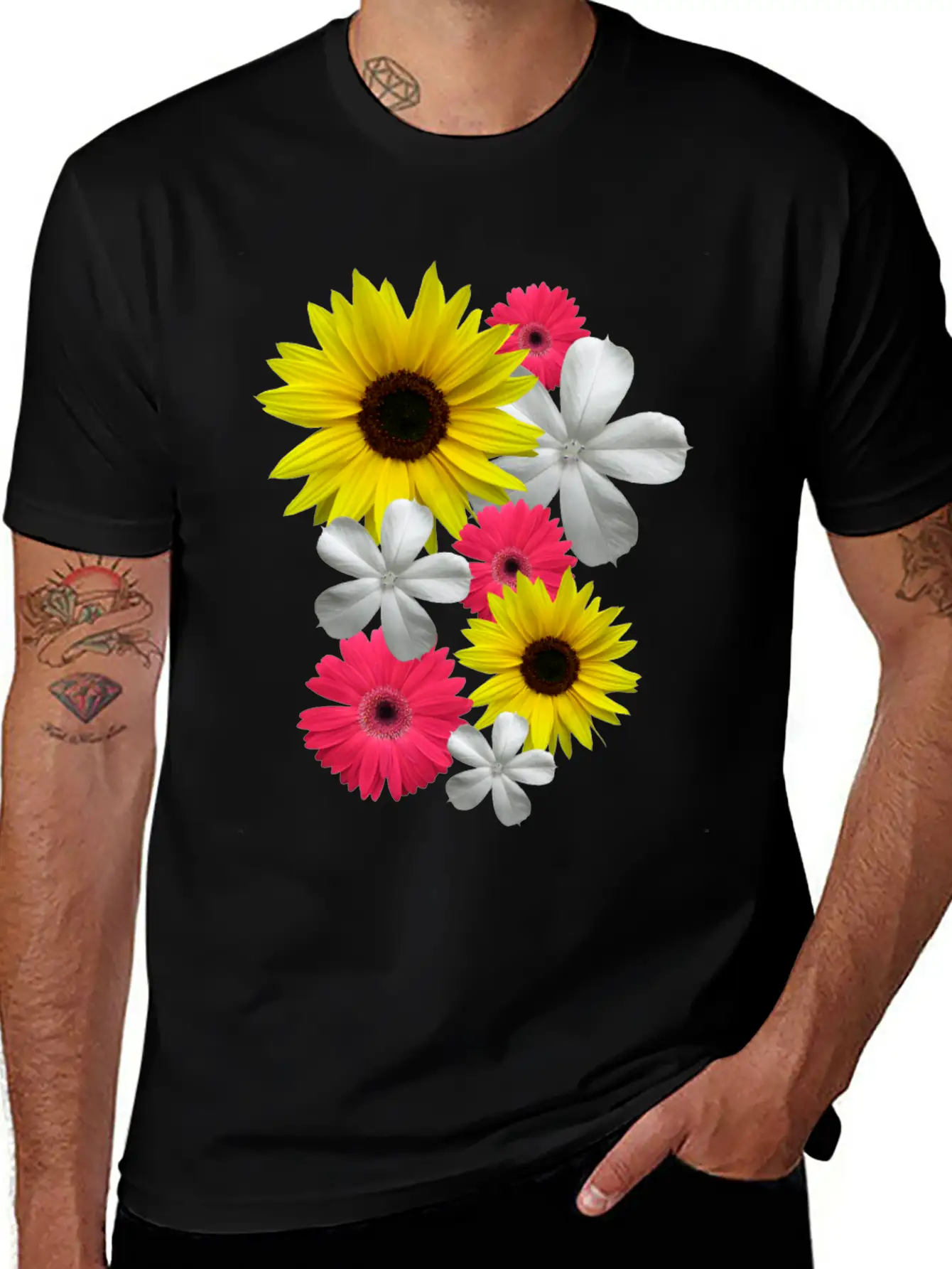 Gerbera Bloom Flower Gerberas Sunflower Floral Classic Fit Graphic Tee For Daily Comfort – Unisex Cotton Shirt