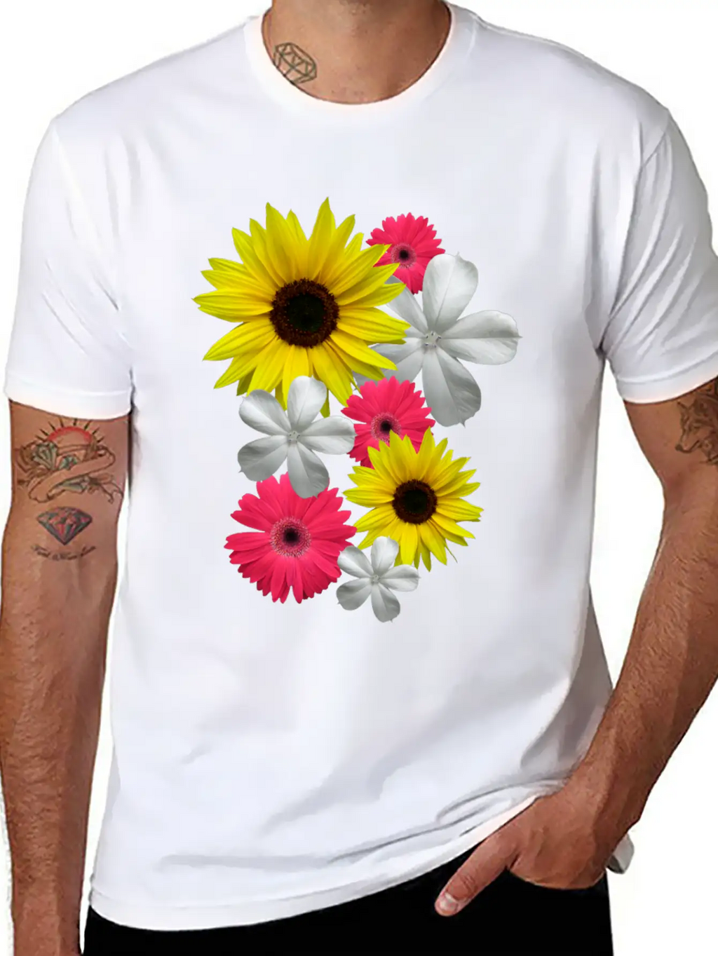 Gerbera Bloom Flower Gerberas Sunflower Floral Classic Fit Graphic Tee For Daily Comfort – Unisex Cotton Shirt