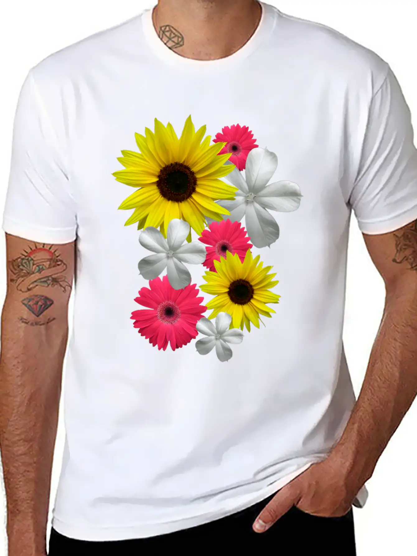 Gerbera Bloom Flower Gerberas Sunflower Floral Classic Fit Graphic Tee For Daily Comfort – Unisex Cotton Shirt