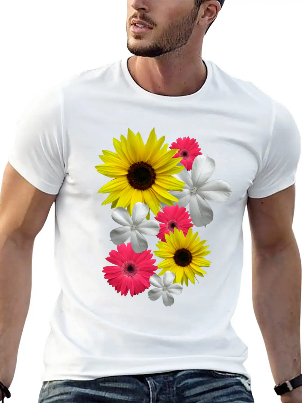 Gerbera Bloom Flower Gerberas Sunflower Floral Classic Fit Graphic Tee For Daily Comfort – Unisex Cotton Shirt