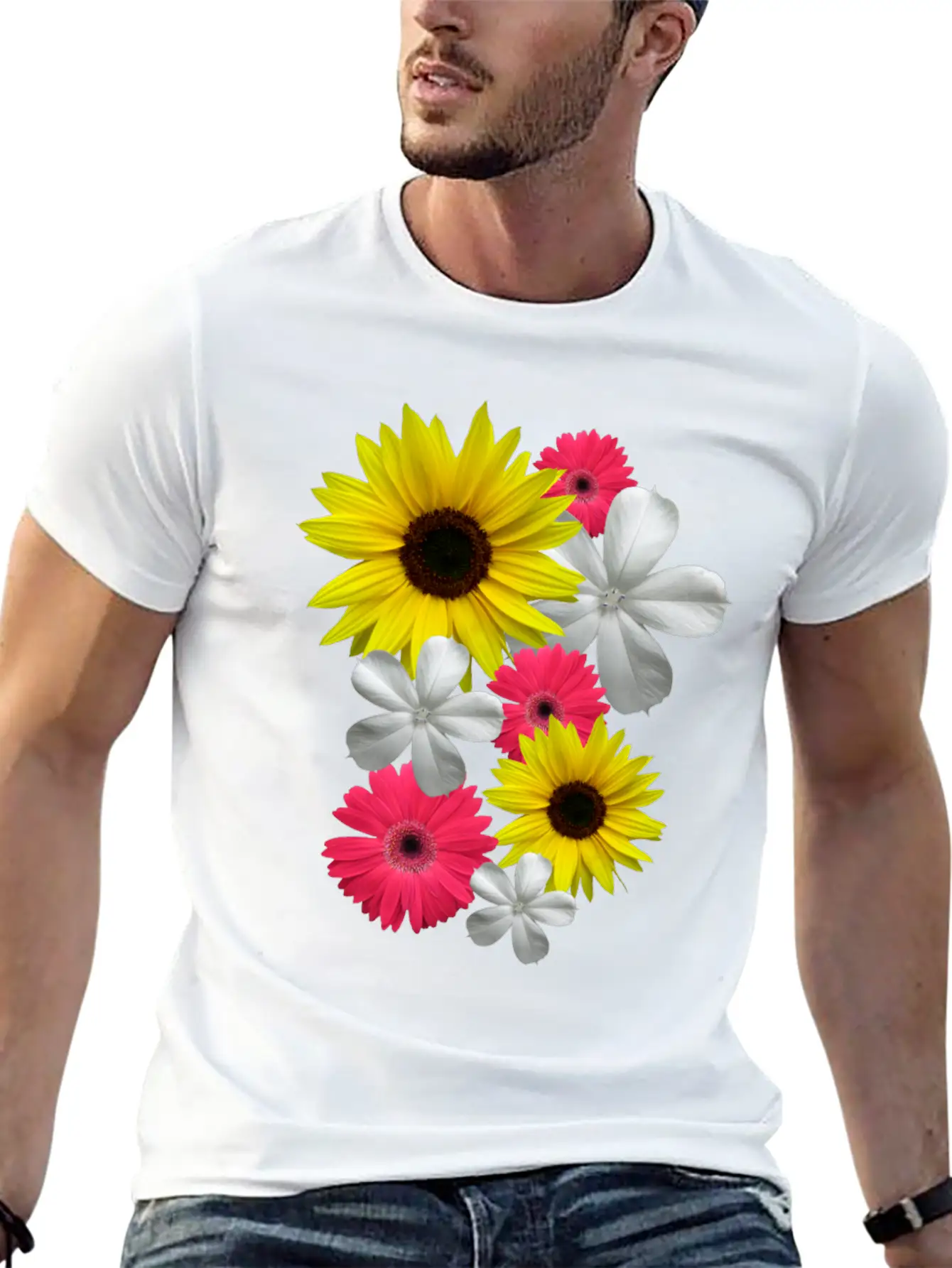 Gerbera Bloom Flower Gerberas Sunflower Floral Classic Fit Graphic Tee For Daily Comfort – Unisex Cotton Shirt