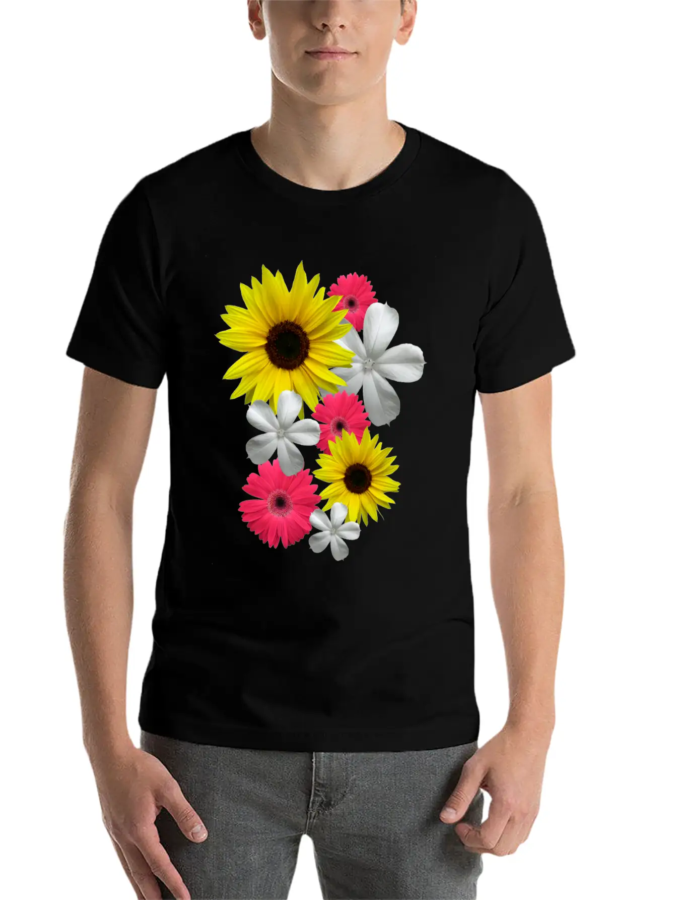 Gerbera Bloom Flower Gerberas Sunflower Floral Classic Fit Graphic Tee For Daily Comfort – Unisex Cotton Shirt