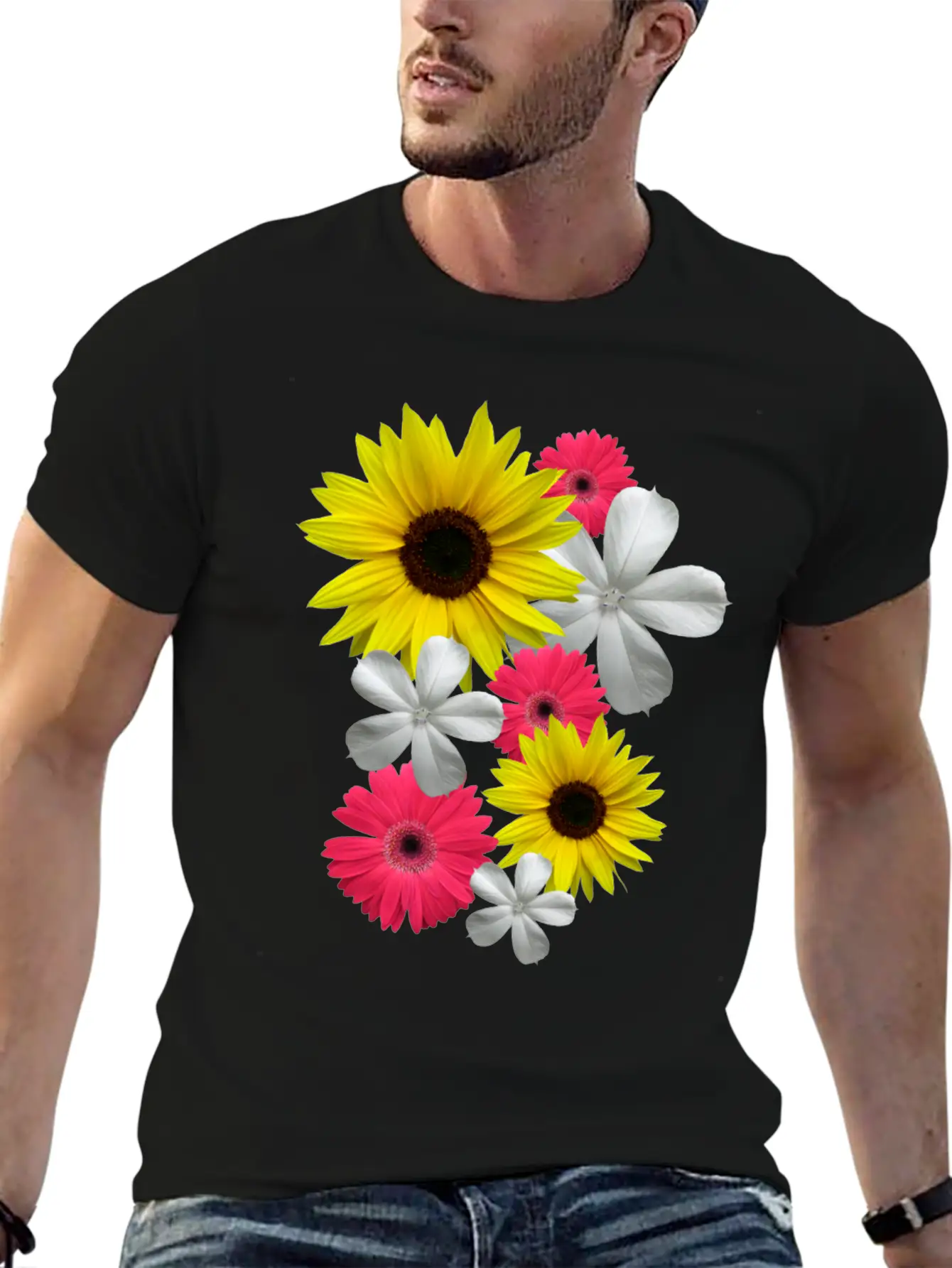 Gerbera Bloom Flower Gerberas Sunflower Floral Classic Fit Graphic Tee For Daily Comfort – Unisex Cotton Shirt