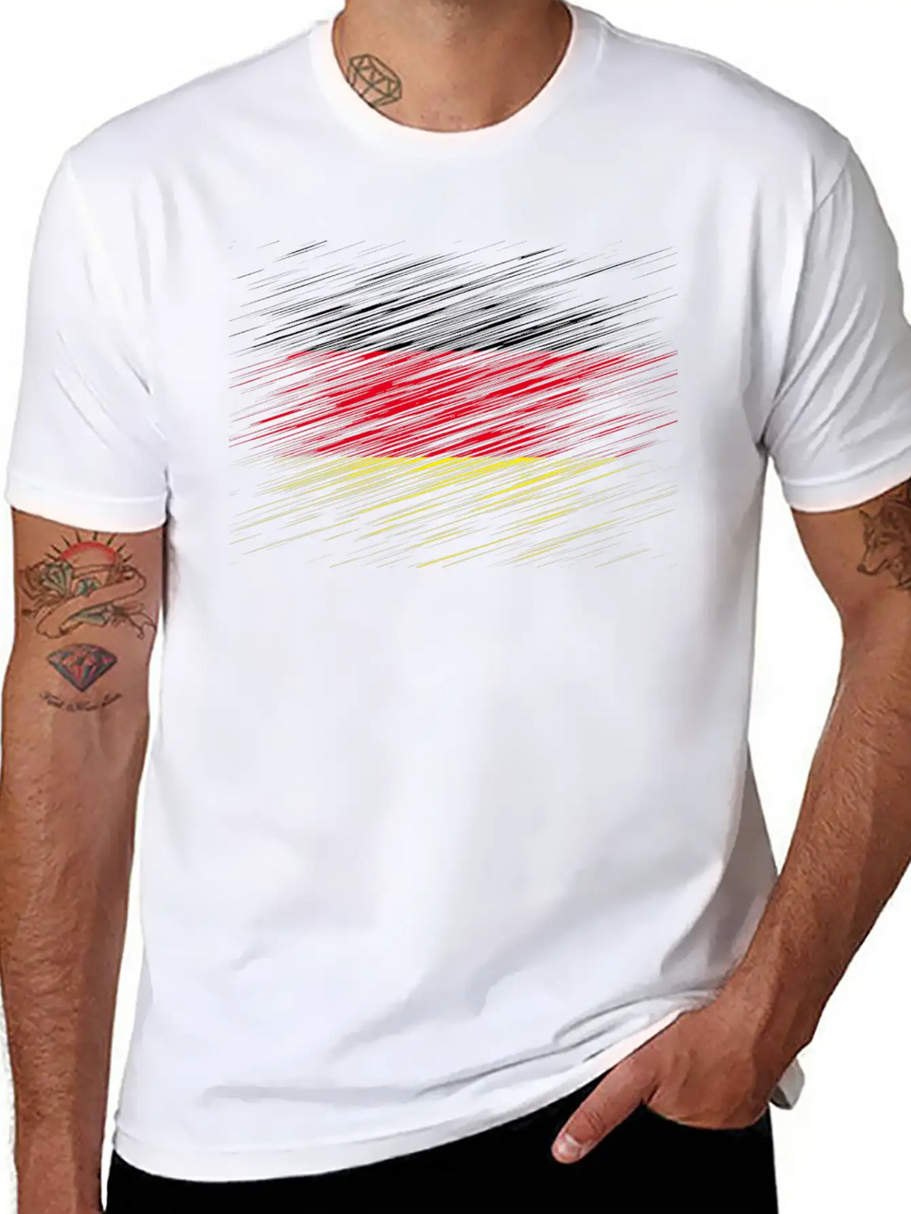 German Flag Classic Fit Graphic Tee For Daily Comfort – Unisex Cotton Shirt