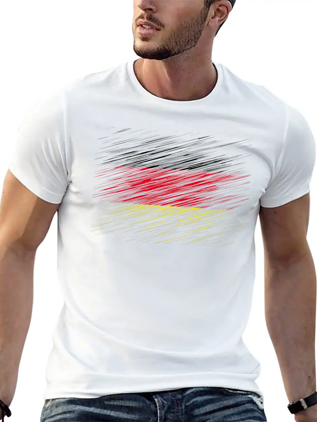 German Flag Classic Fit Graphic Tee For Daily Comfort – Unisex Cotton Shirt