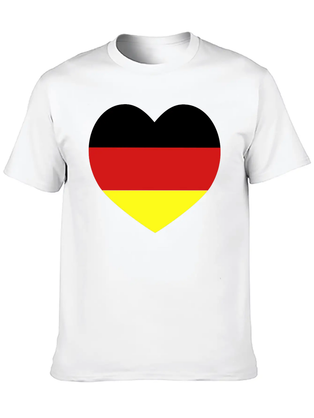 German Football Heart Stylish Everyday T-Shirt – Unisex Basic Cotton Tee