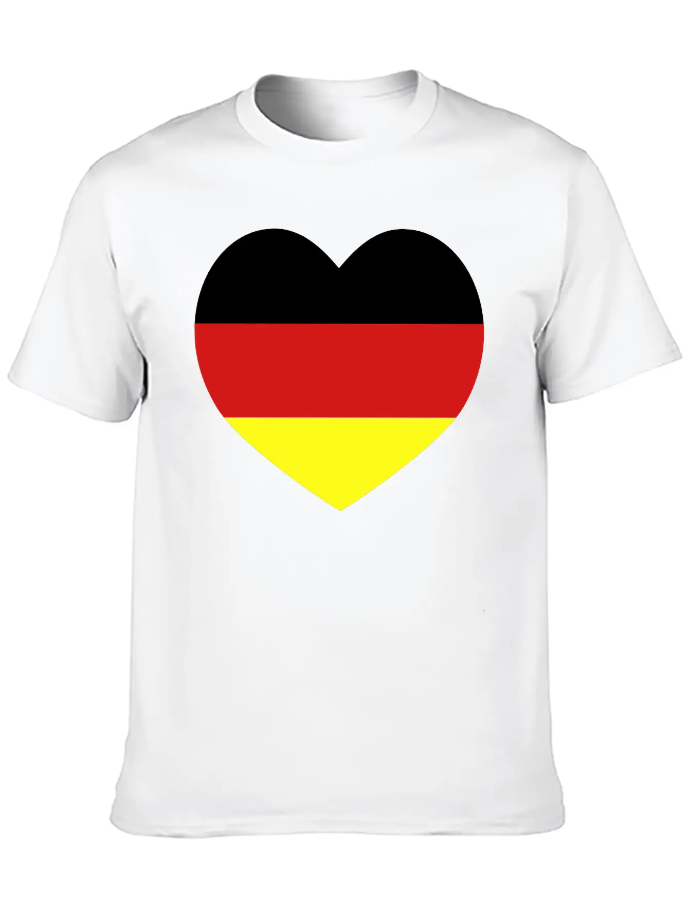 German Football Heart Stylish Everyday T-Shirt – Unisex Basic Cotton Tee