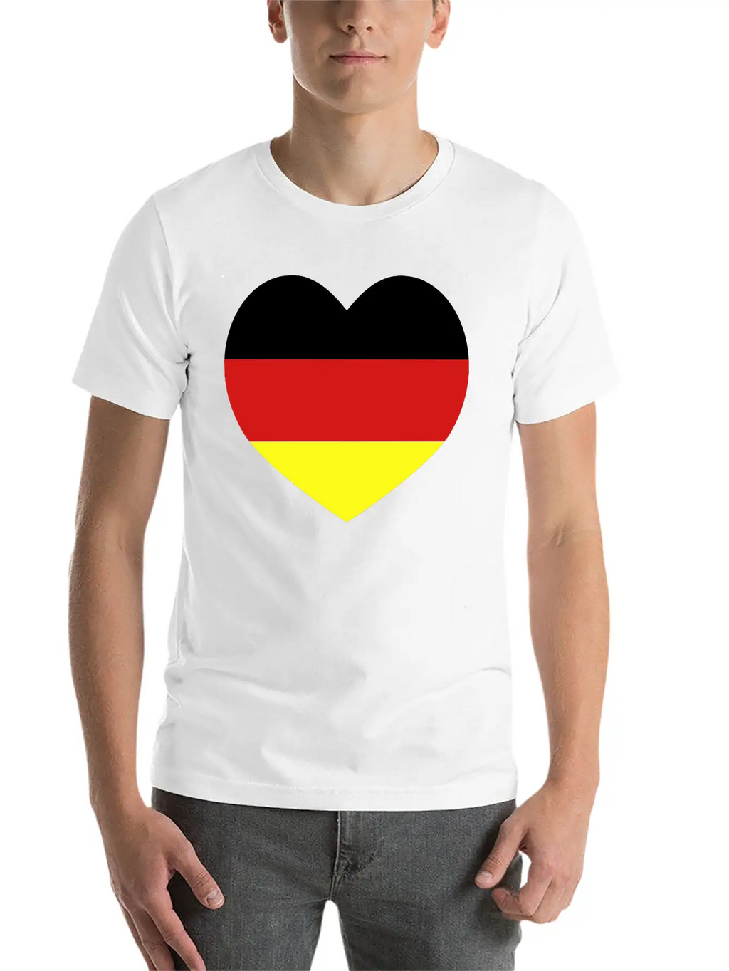 German Football Heart Stylish Everyday T-Shirt – Unisex Basic Cotton Tee