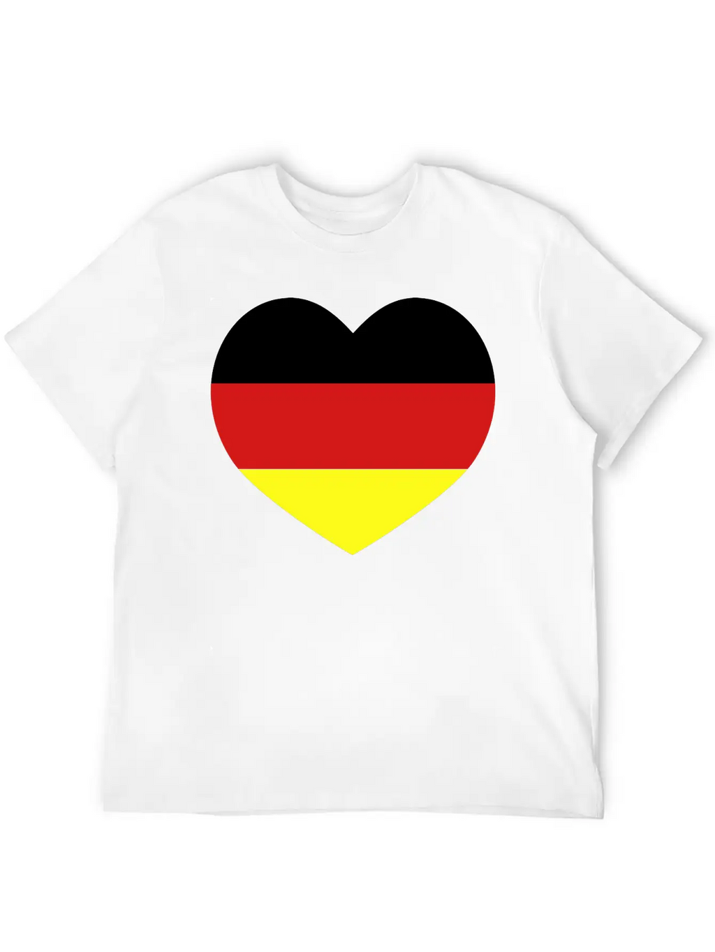 German Football Heart Stylish Everyday T-Shirt – Unisex Basic Cotton Tee