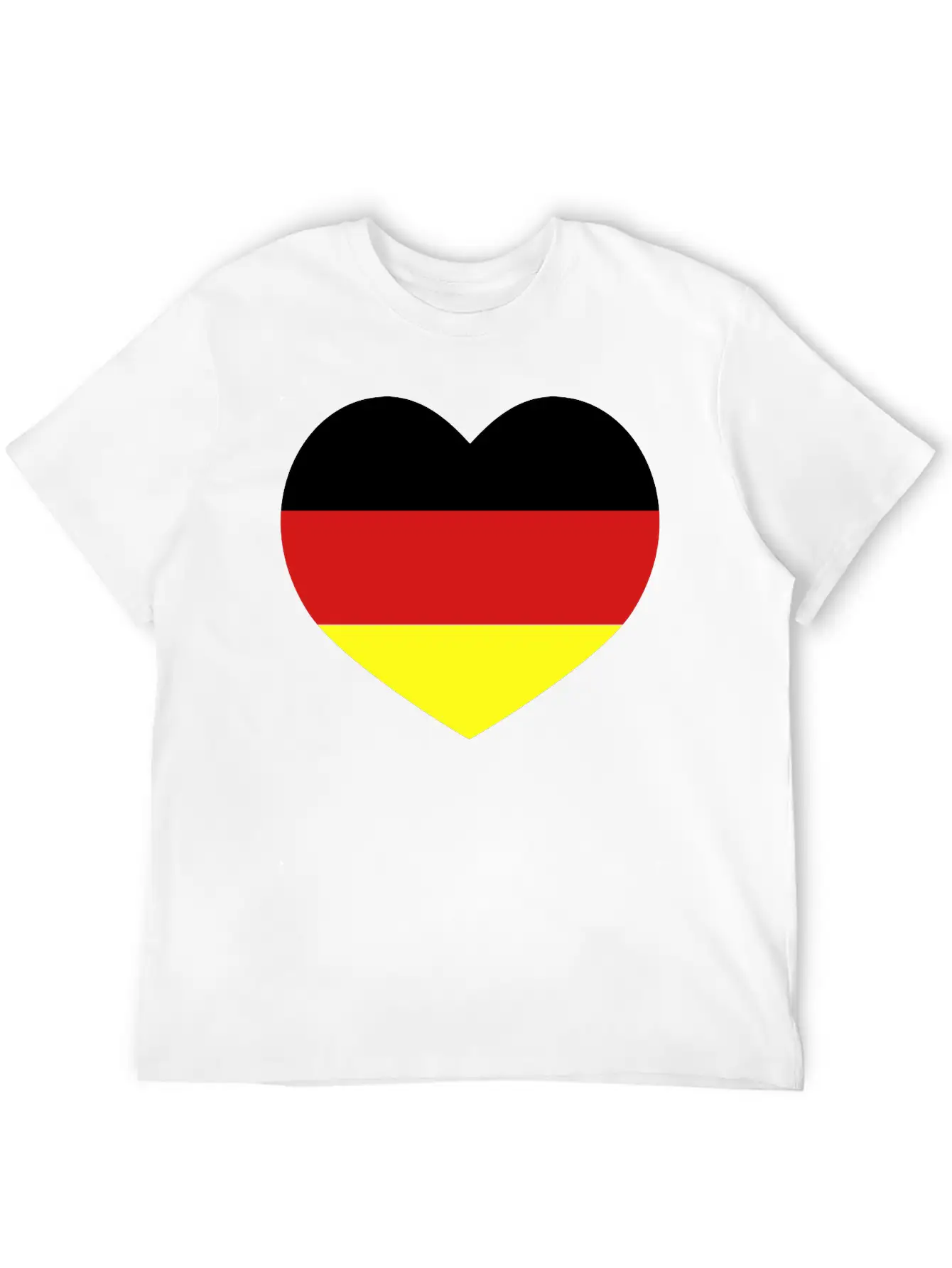 German Football Heart Stylish Everyday T-Shirt – Unisex Basic Cotton Tee