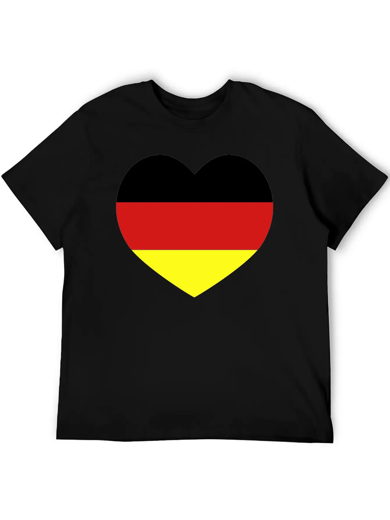 German Football Heart Stylish Everyday T-Shirt – Unisex Basic Cotton Tee