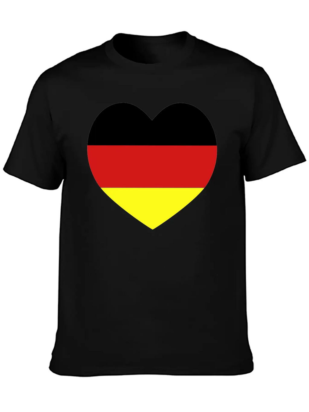 German Football Heart Stylish Everyday T-Shirt – Unisex Basic Cotton Tee