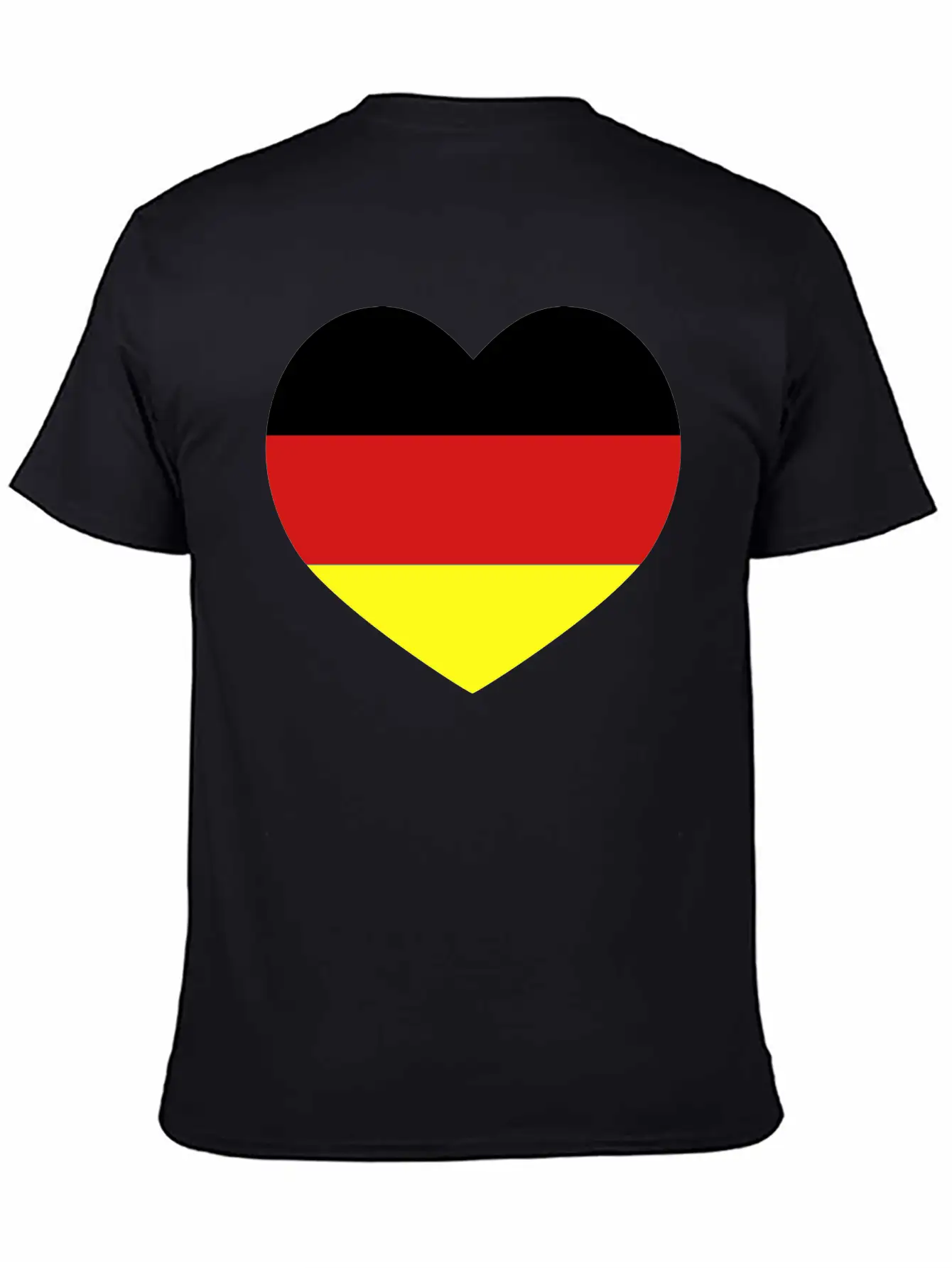 German Football Heart Stylish Everyday T-Shirt – Unisex Basic Cotton Tee