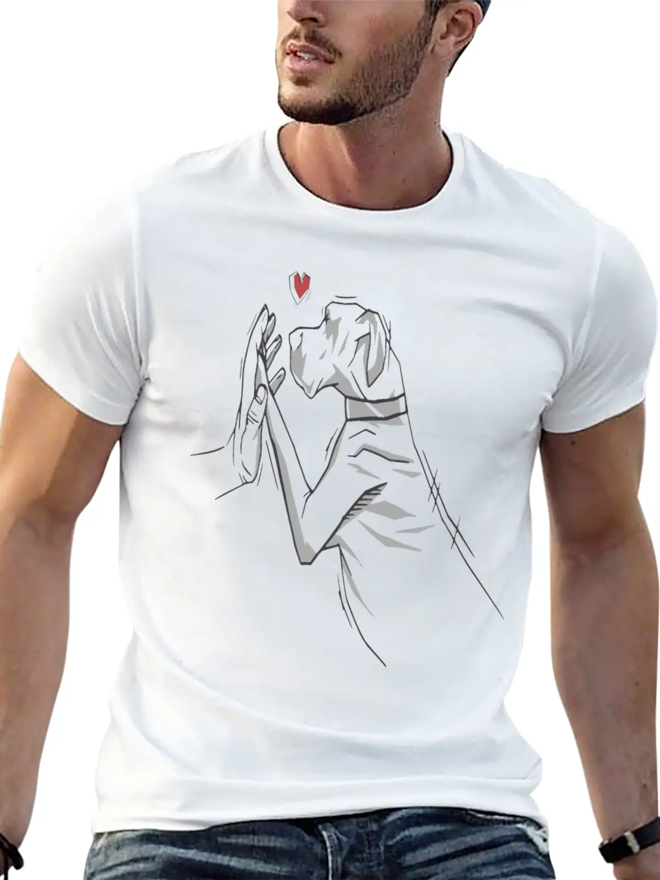 German Mastiff Dog Love Dogs Unisex Short Sleeve Soft Cotton T-Shirt – Casual Everyday Wear