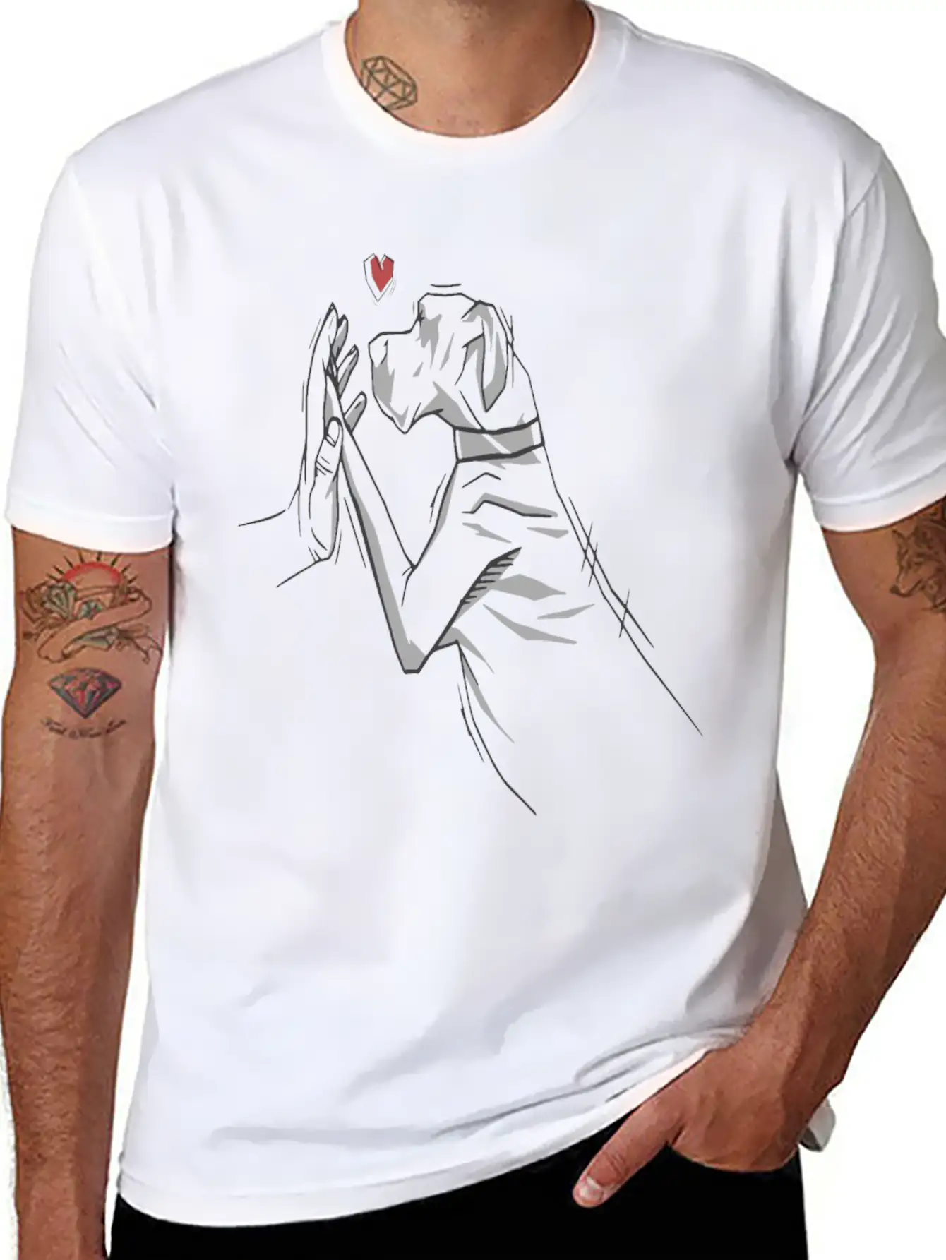 German Mastiff Dog Love Dogs Unisex Short Sleeve Soft Cotton T-Shirt – Casual Everyday Wear