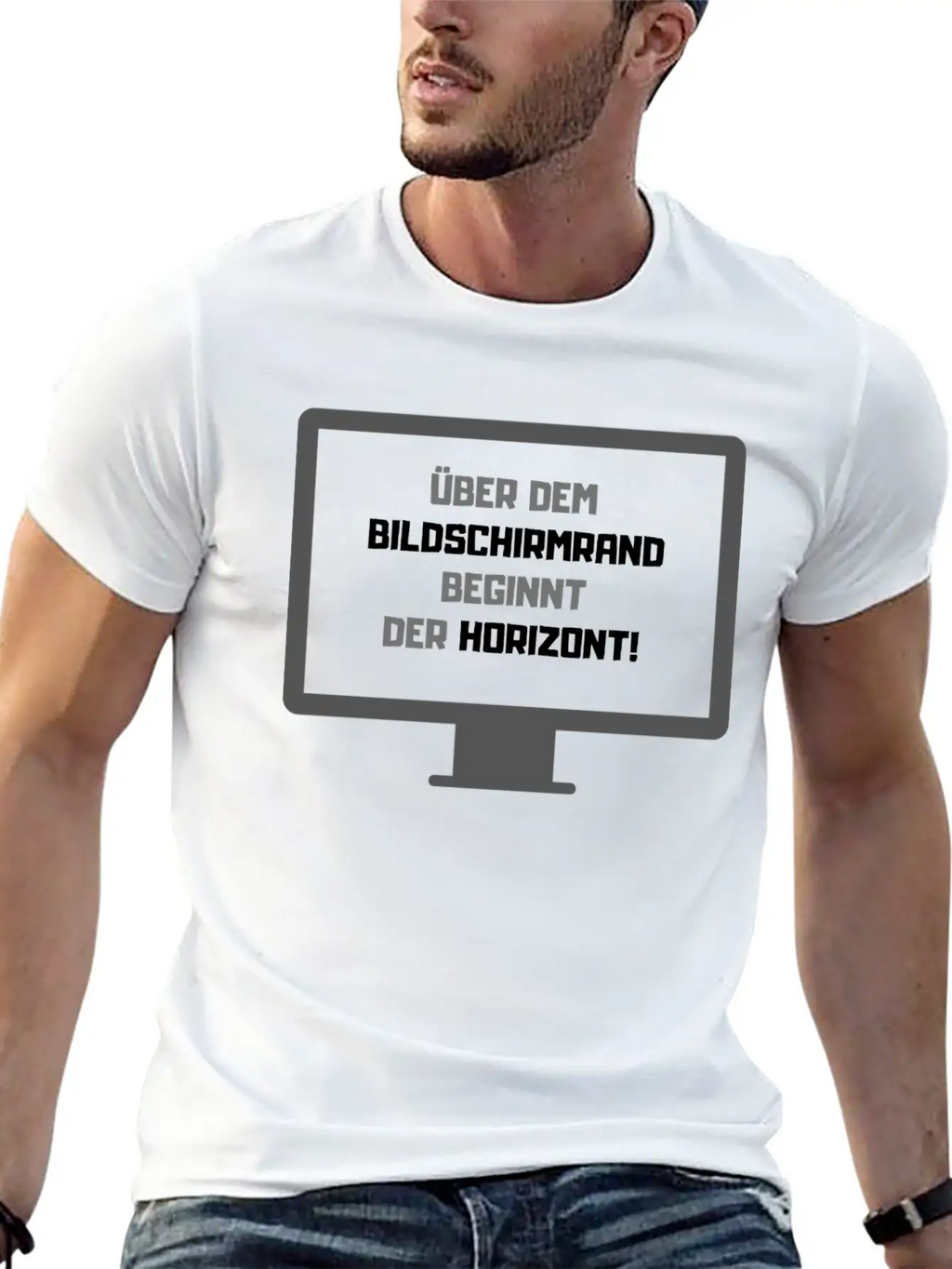 German Saying Horizon Essential Cotton Tee For Daily Outfits – Unisex Style